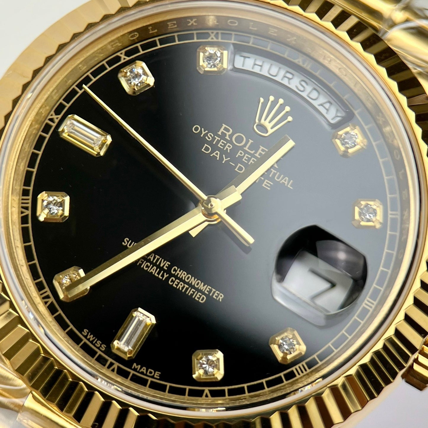 Rolex Day-Date 36 Gold Watch 118238-0111 Gold plated 18k with 130 gram from GM Factory