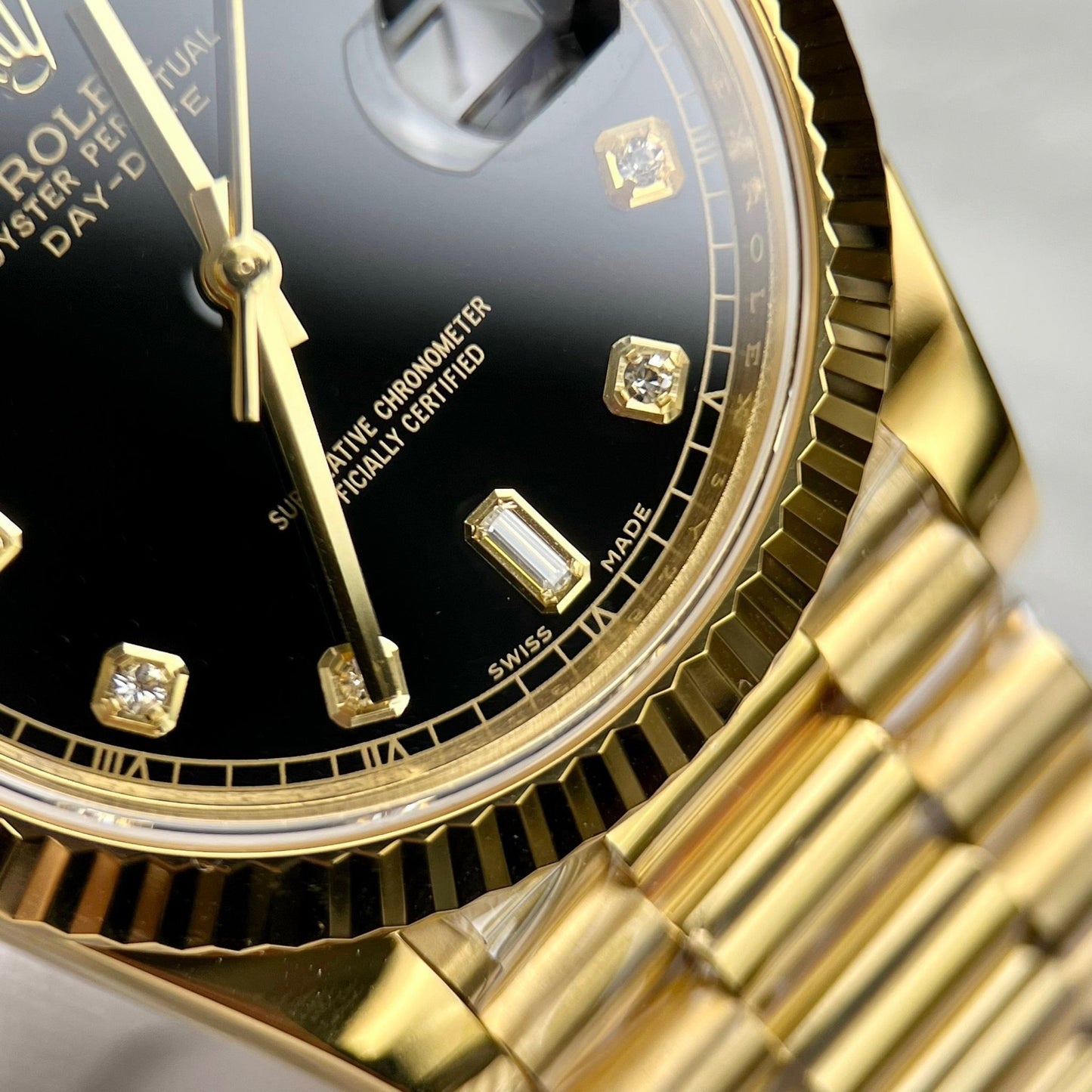 Rolex Day-Date 36 Gold Watch 118238-0111 Gold plated 18k with 130 gram from GM Factory