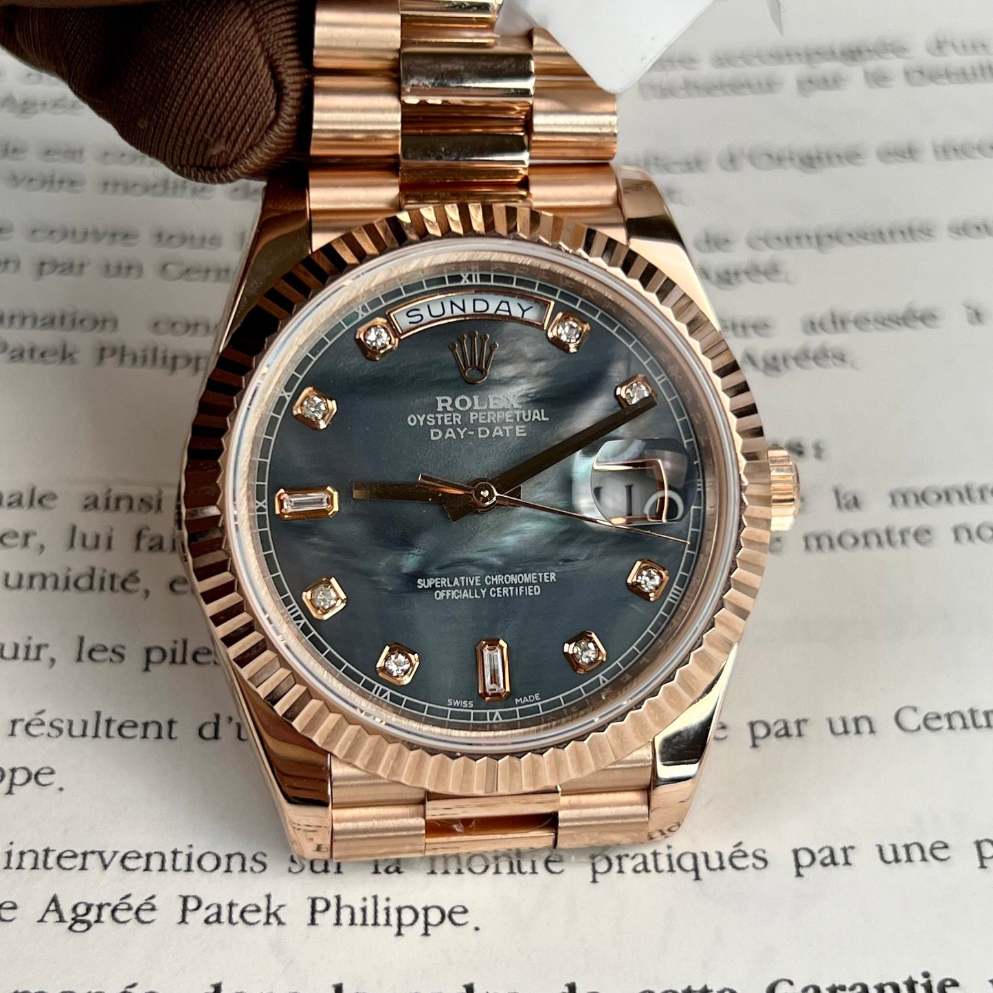 Rolex Day-Date in oro rosa con diamanti rosa quadrante 36mm 128235 Migliore edizione 1:1 rivestito in oro rosa 18 carati 130 grammi