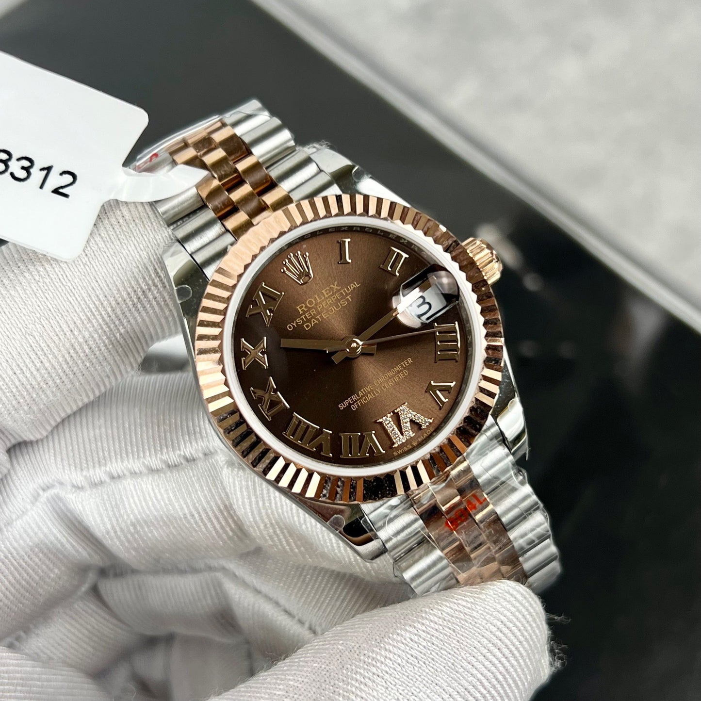 Rolex Datejust 31 Orologio con quadrante color cioccolato 178271 migliore edizione 1:1 in oro rosa 18 carati rivestito GM