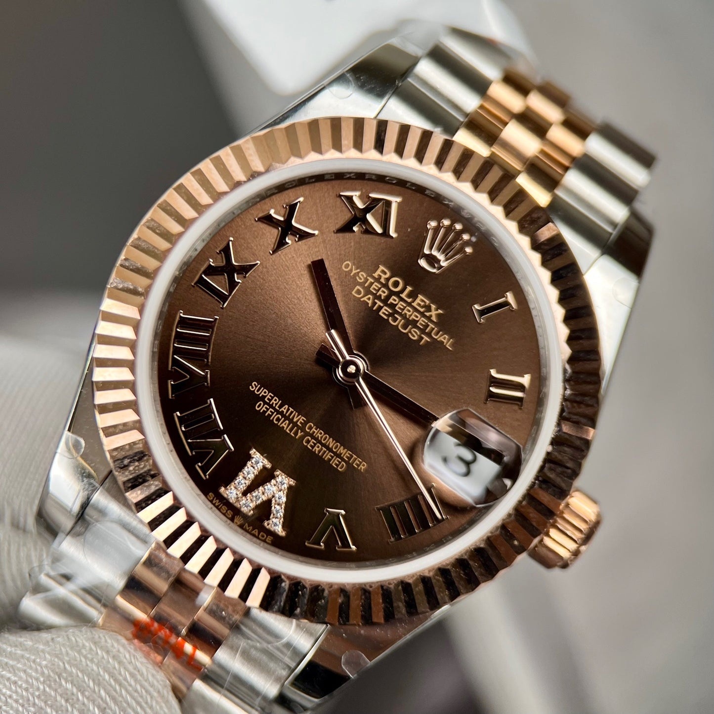 Reloj Rolex Datejust 31 con esfera de chocolate 178271, la mejor edición 1:1 de oro rosa recubierto de 18 quilates GM