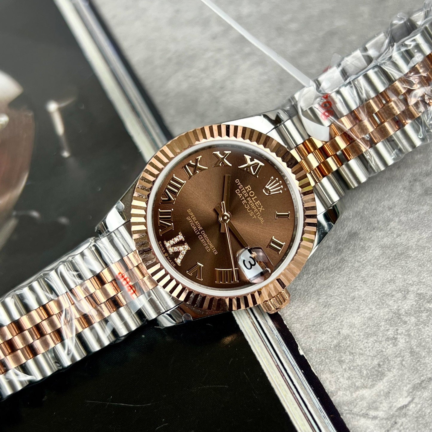 Rolex Datejust 31 Orologio con quadrante color cioccolato 178271 migliore edizione 1:1 in oro rosa 18 carati rivestito GM