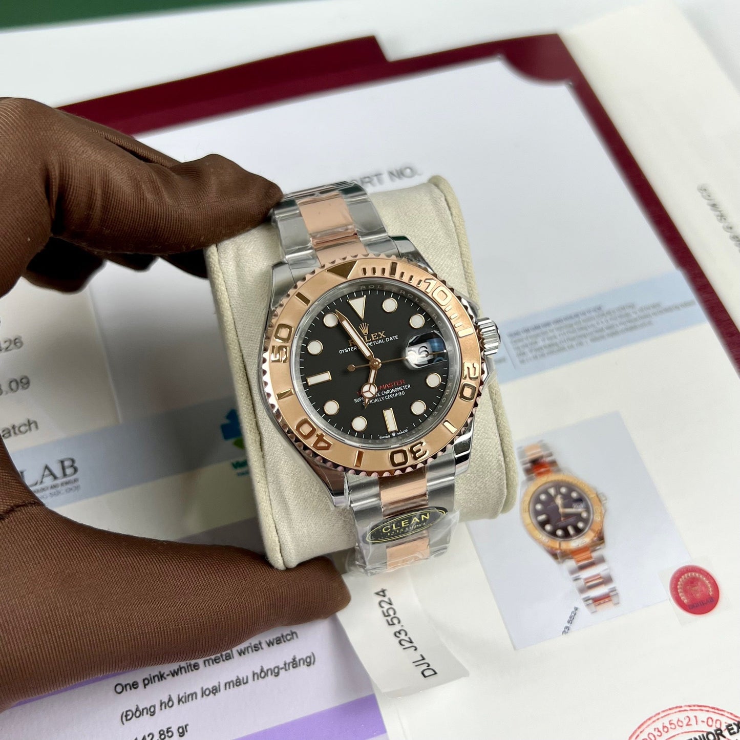 Orologio da uomo Rolex Yacht-Master 40 rivestito in oro Everose 18k Oystersteel 116621-0002 Miglior edizione 1:1