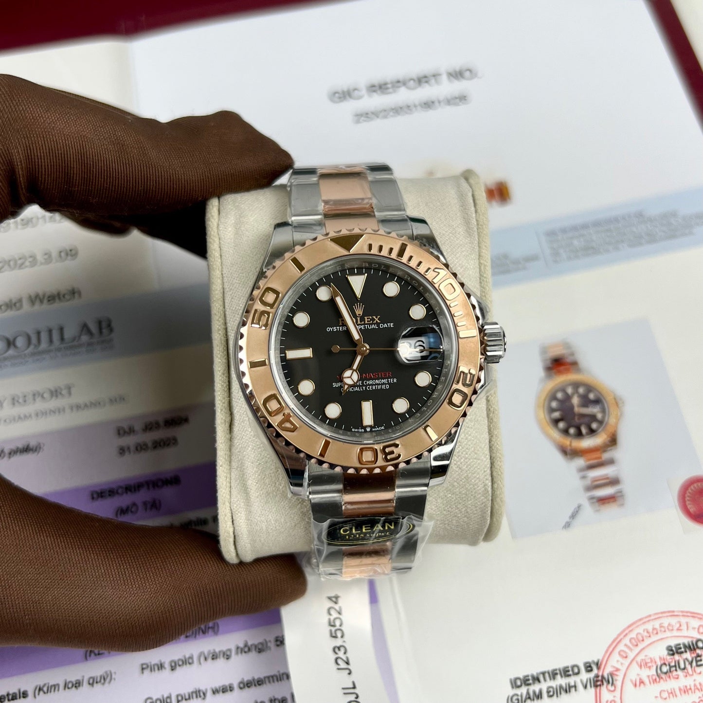 Orologio da uomo Rolex Yacht-Master 40 rivestito in oro Everose 18k Oystersteel 116621-0002 Miglior edizione 1:1