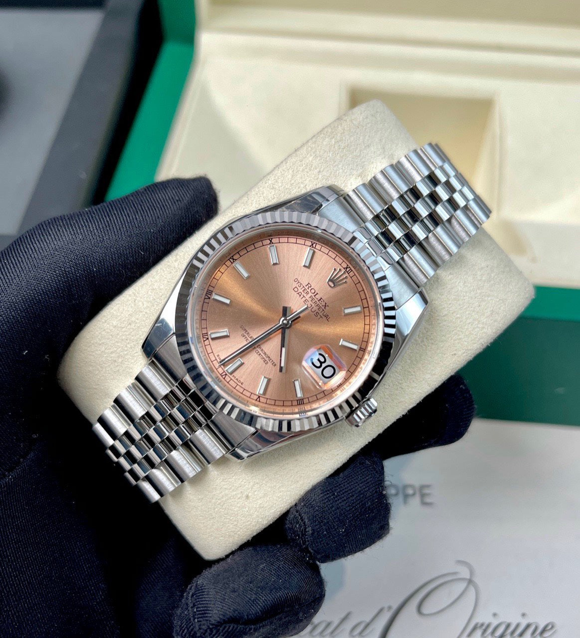 Rolex Datejust 36mm 116234-0090 AR Factory 1:1 Best Edition svizzero ETA3135 quadrante in oro rosa