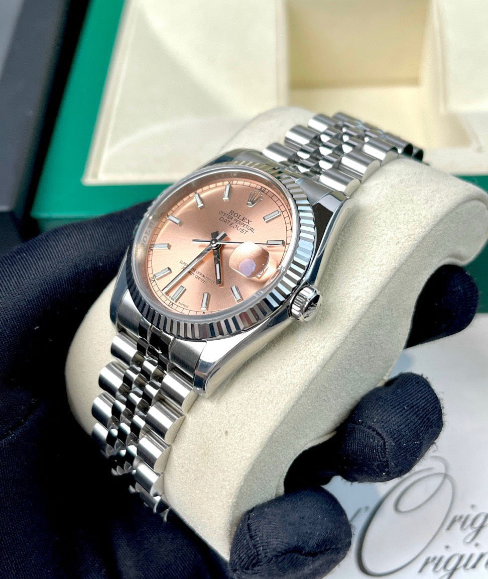 Rolex Datejust 36mm 116234-0090 AR Factory 1:1 Best Edition svizzero ETA3135 quadrante in oro rosa