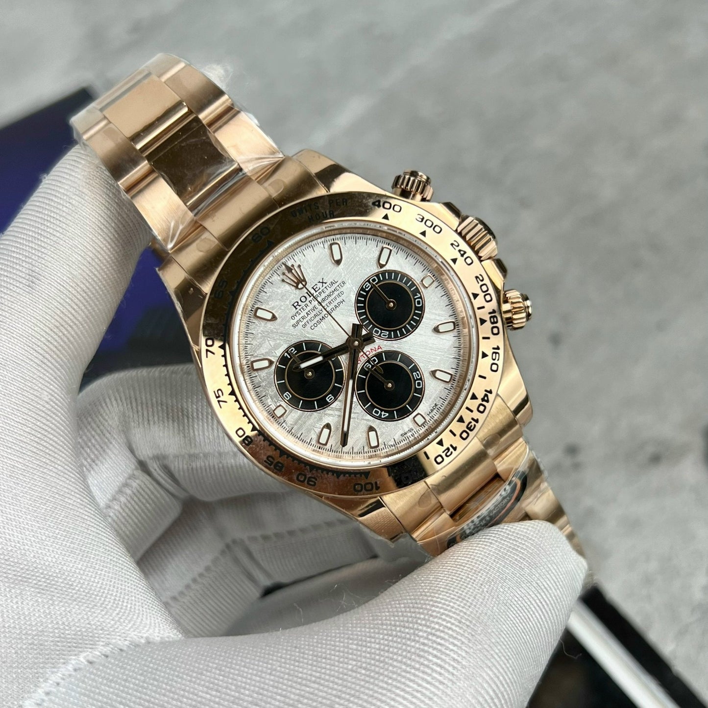 Rolex Daytona 116505 Cronógrafo de oro rosa 40 mm La mejor edición 1:1 con esfera de meteorito BT Factory