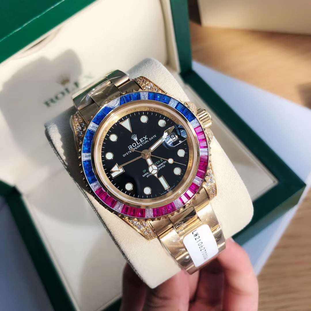 Rolex Gmt-Master II M126755SARU 41mm Movimiento original suizo chapado en 18k