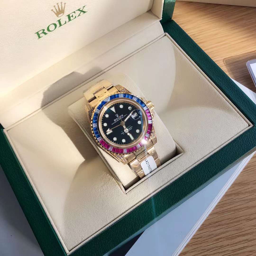 Rolex Gmt-Master II M126755SARU 41mm Movimiento original suizo chapado en 18k