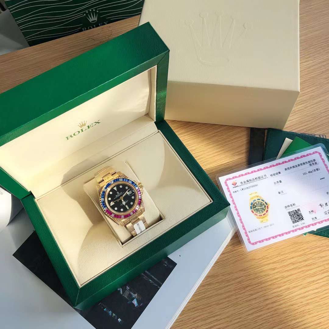 Rolex Gmt-Master II M126755SARU 41mm Movimiento original suizo chapado en 18k