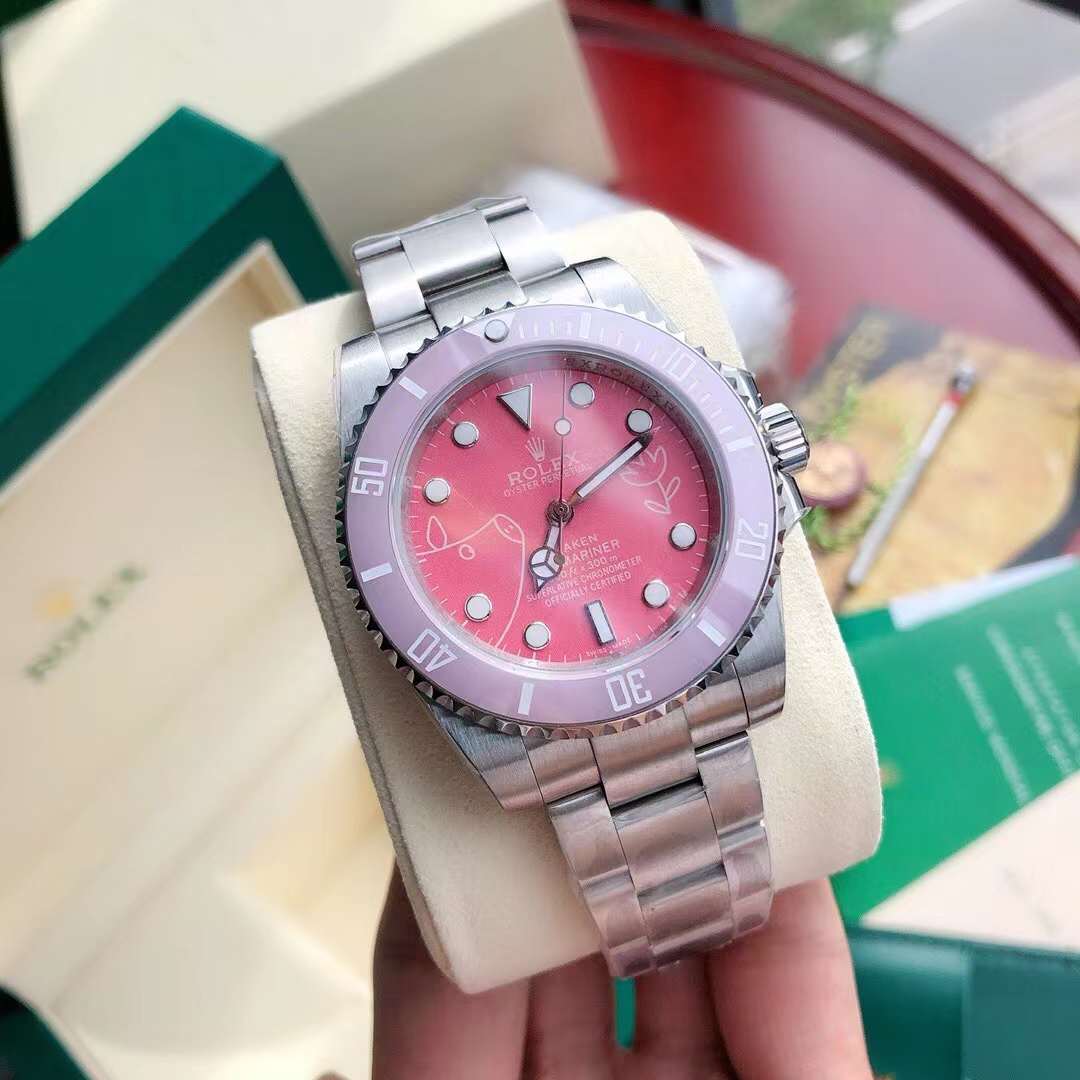 Rolex Submariner BLAKEN Pink Pig Steel senza data Movimento svizzero originale