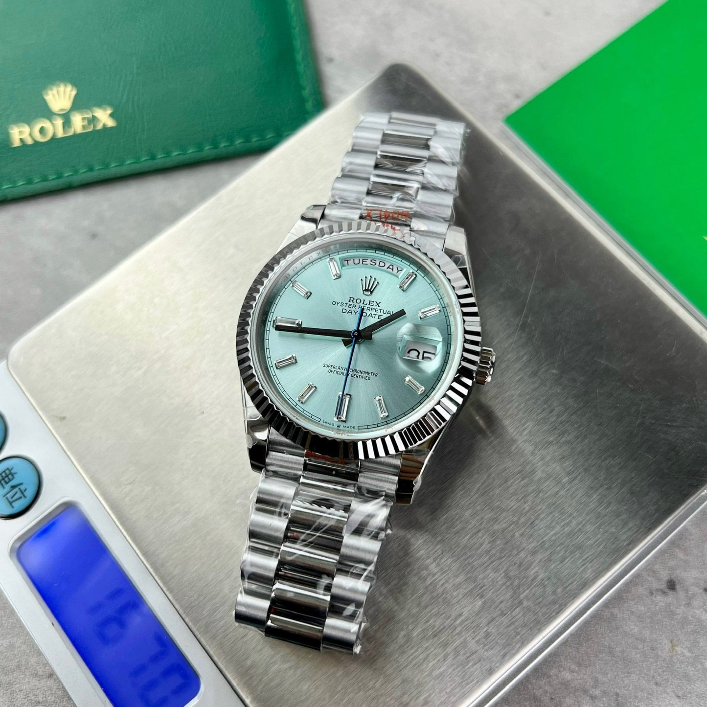 Rolex Day Date M228239 1:1 Best Edition GM Factory V2 Blue Tiffany Dial