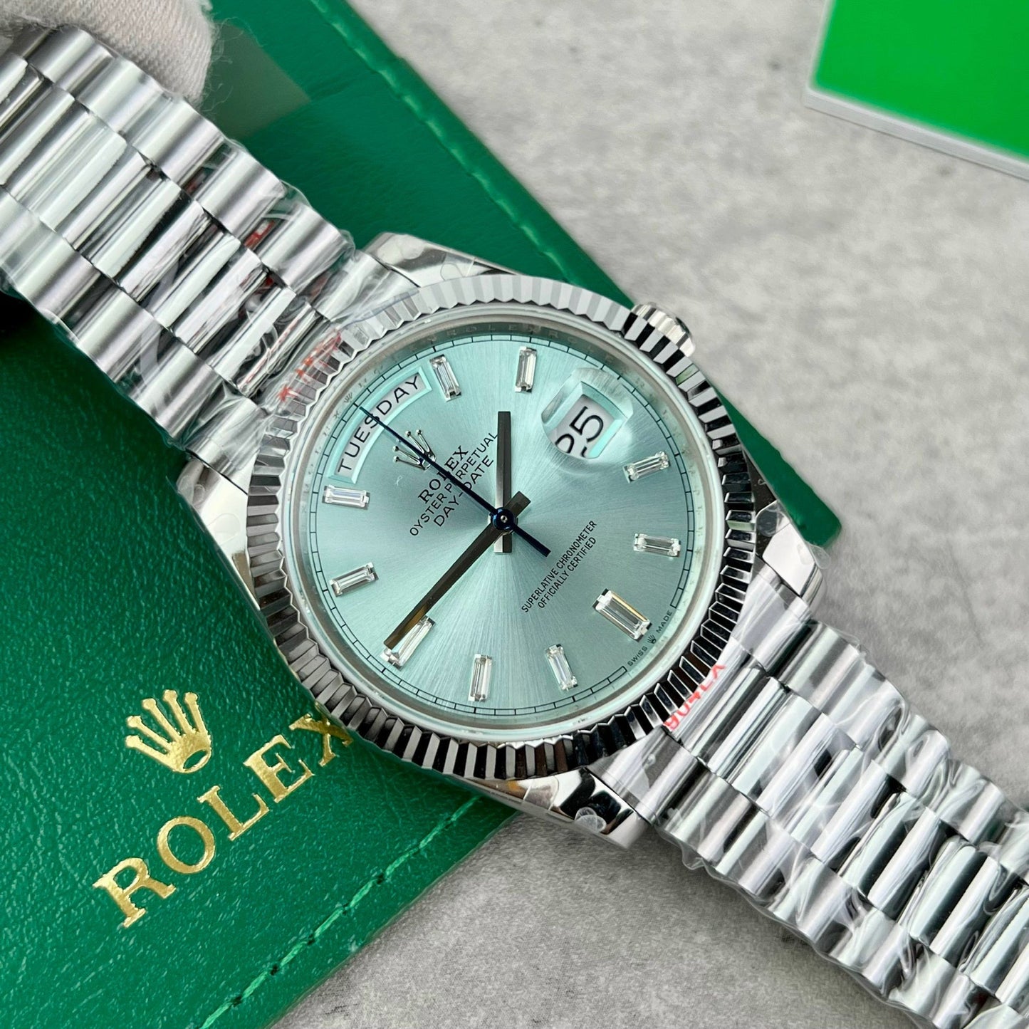 Rolex Day Date M228239 1:1 Best Edition GM Factory V2 Blue Tiffany Dial