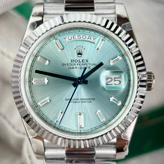 Rolex Day Date M228239 1:1 Mejor edición GM Factory V2 esfera azul Tiffany