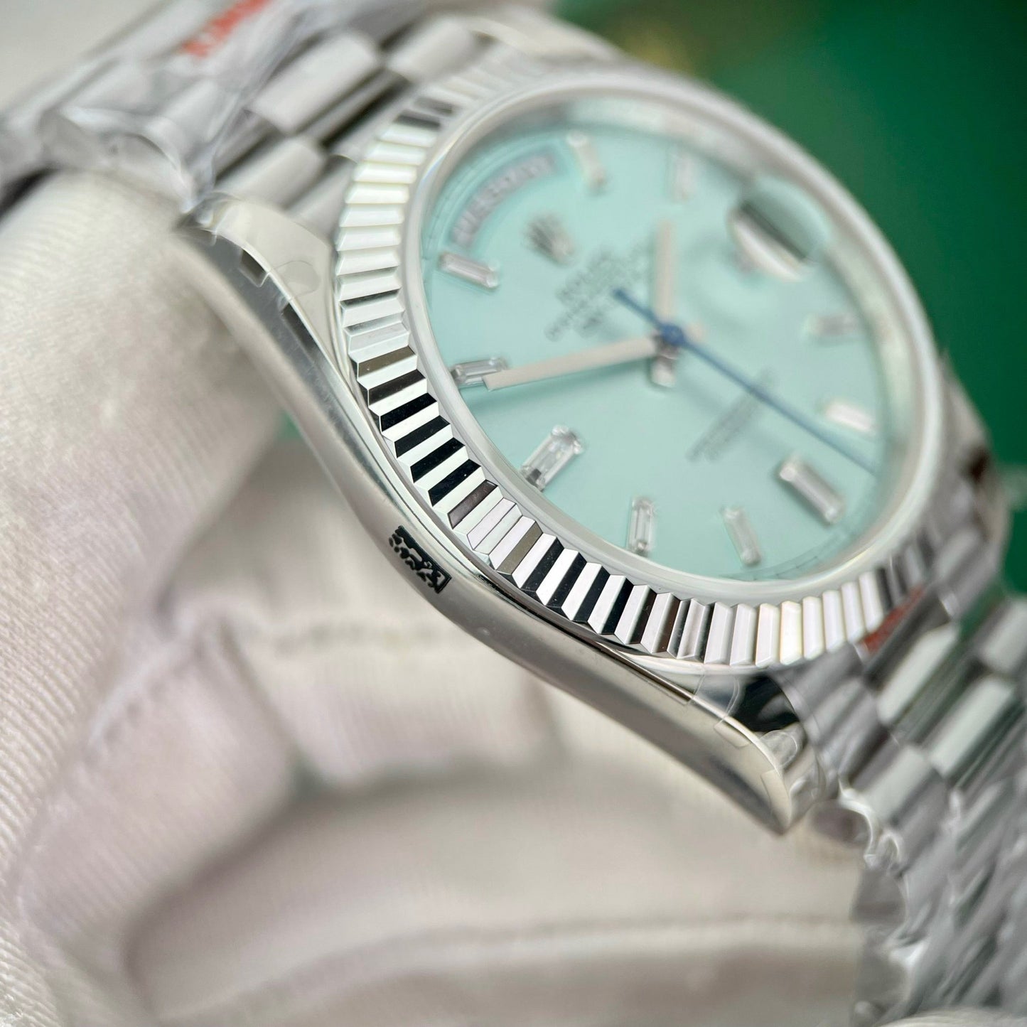 Rolex Day Date M228239 1:1 Best Edition GM Factory V2 Quadrante blu Tiffany