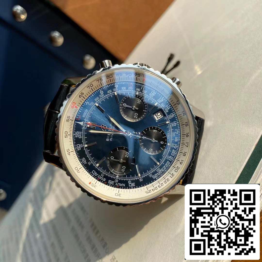 Orologio da uomo Breitling Navitimer 1 B01 cronografo 46 quadrante blu - movimento originale svizzero