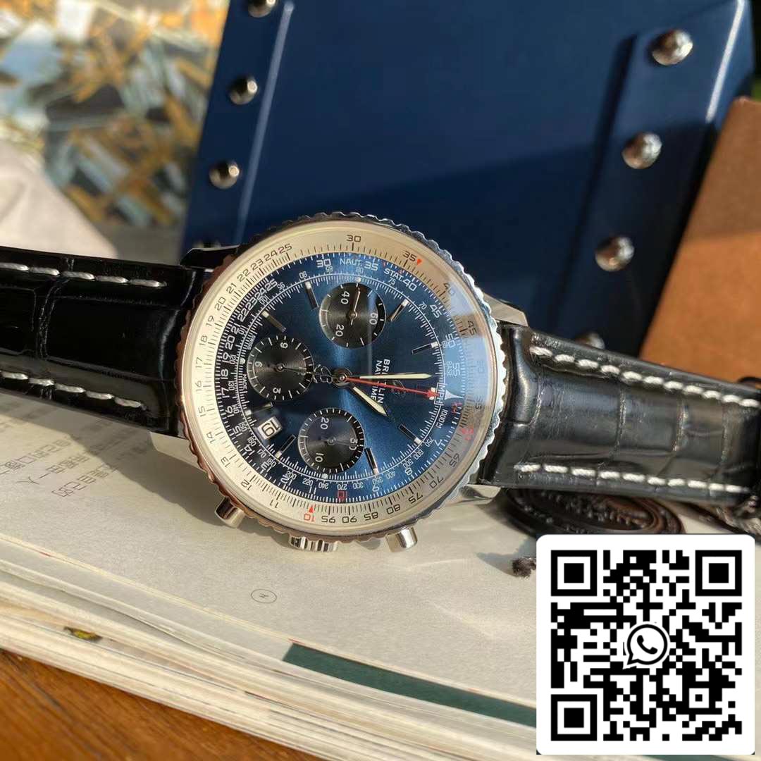 Orologio da uomo Breitling Navitimer 1 B01 cronografo 46 quadrante blu - movimento originale svizzero