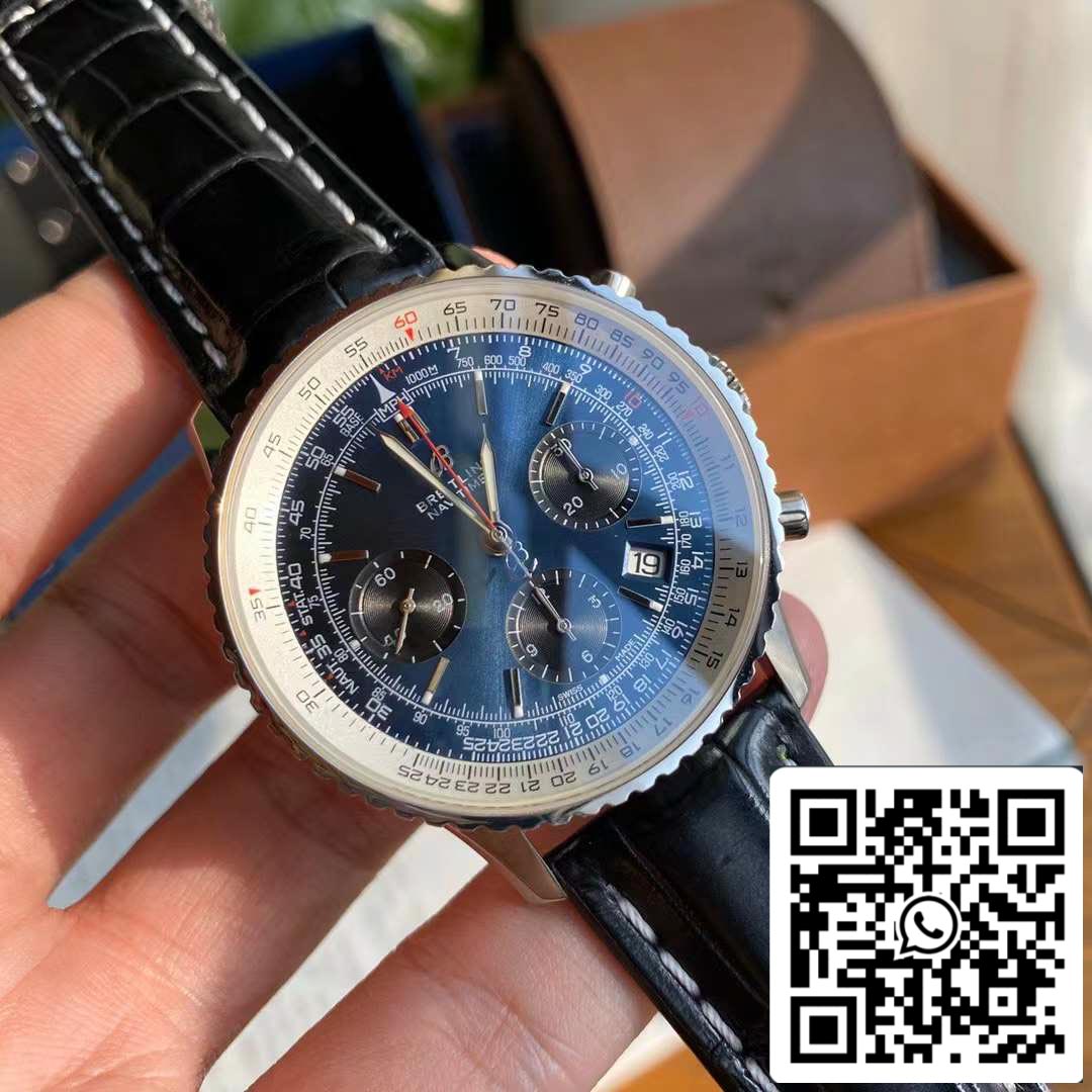 Orologio da uomo Breitling Navitimer 1 B01 cronografo 46 quadrante blu - movimento originale svizzero