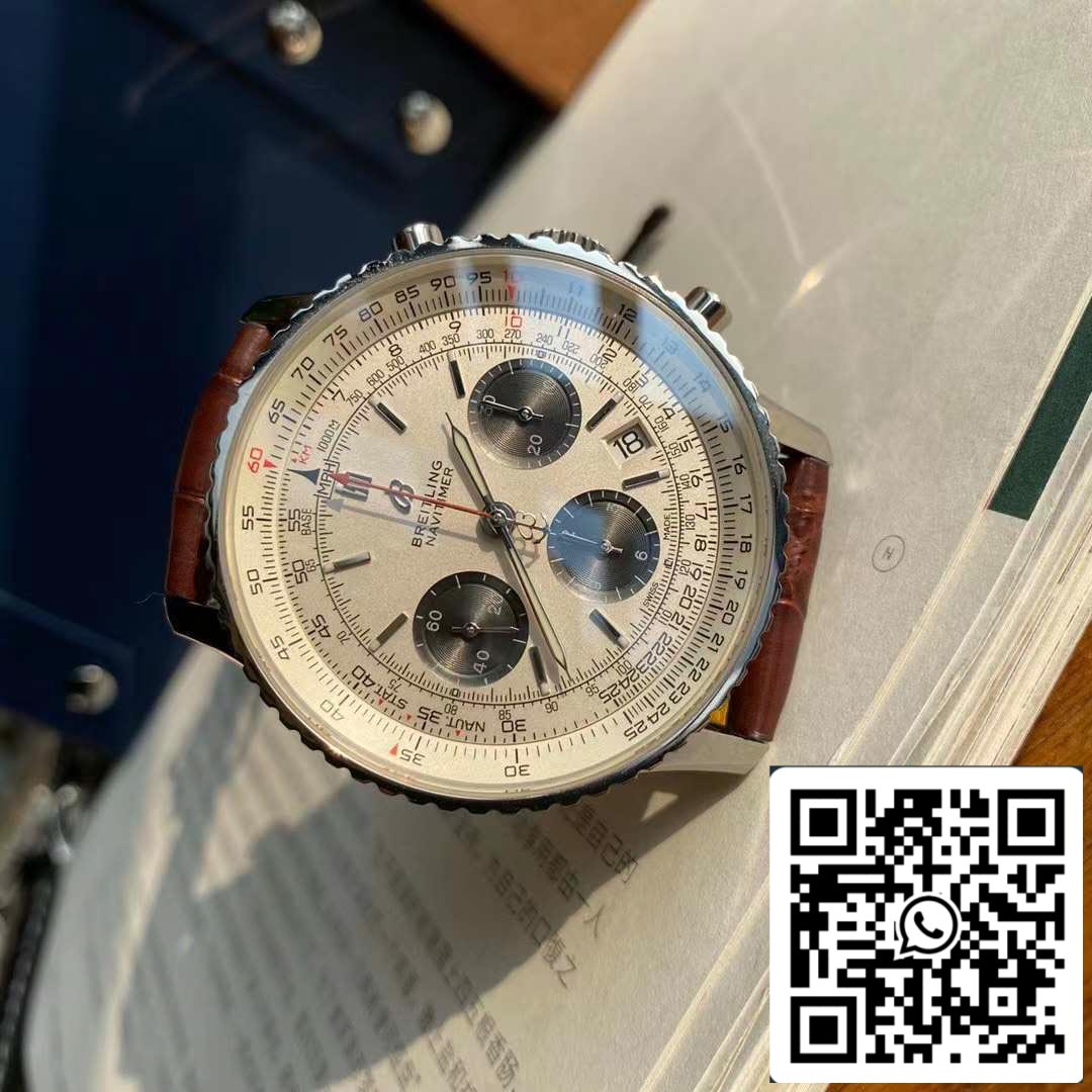 Orologio da uomo Breitling Navitimer 1 B01 cronografo 46 quadrante bianco - movimento originale svizzero