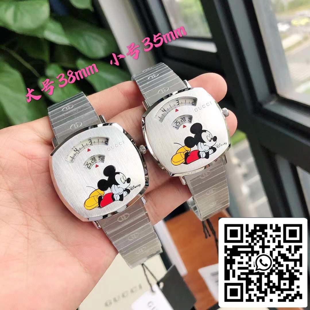 Orologio Gucci Disney x Grip da 38 mm, migliore edizione 1:1 - movimento originale svizzero