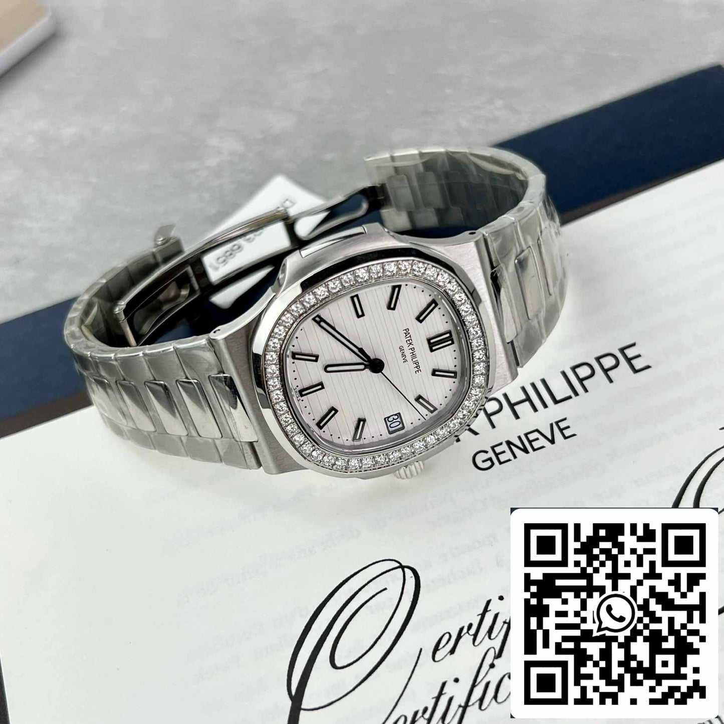 Patek Philippe Nautilus 5711/1A-011 Miglior edizione 1:1 PPF Factory personalizzata Diamanti Moissanite