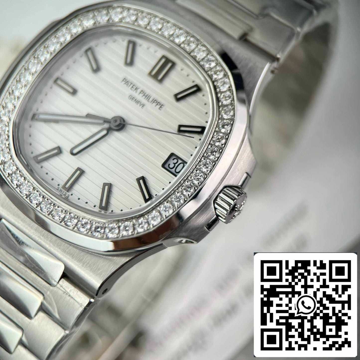 Patek Philippe Nautilus 5711/1A-011 Miglior edizione 1:1 PPF Factory personalizzata Diamanti Moissanite