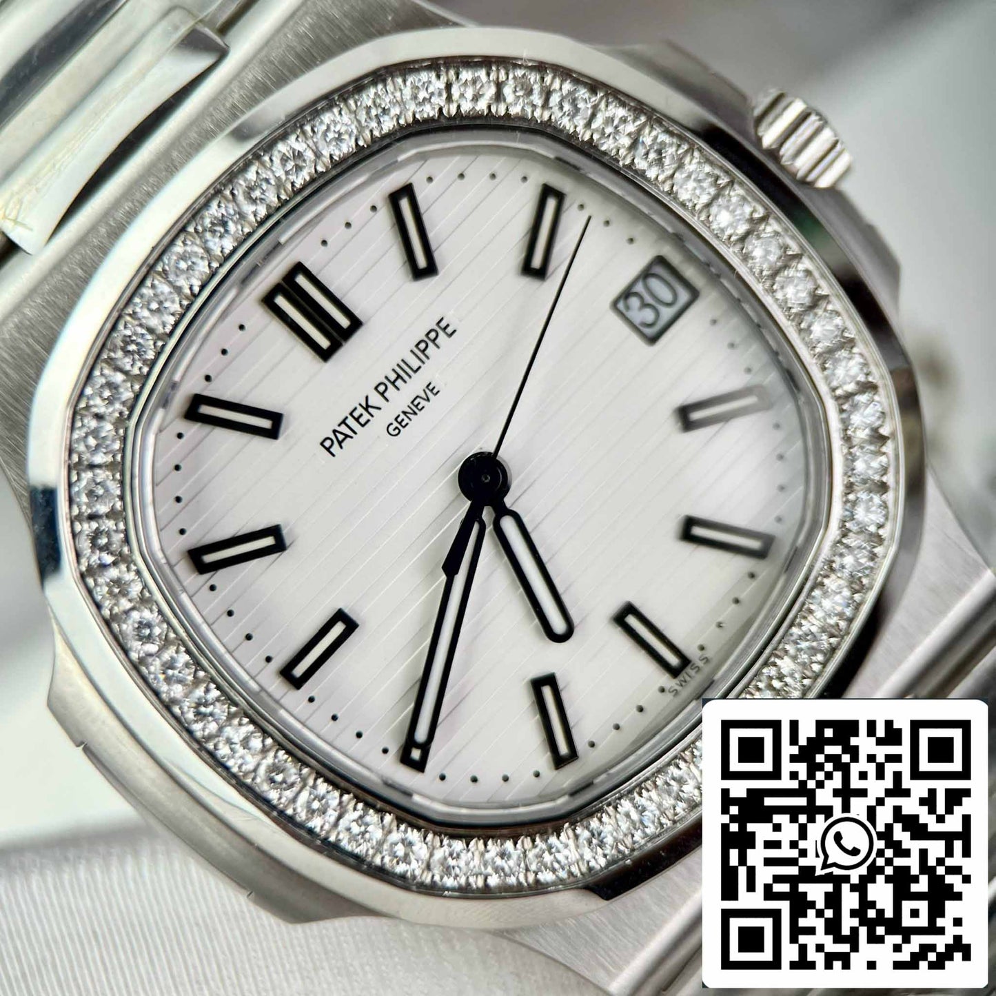 Patek Philippe Nautilus 5711/1A-011 Best 1:1 Edition PPF Factory custom Diamonds Moissanite