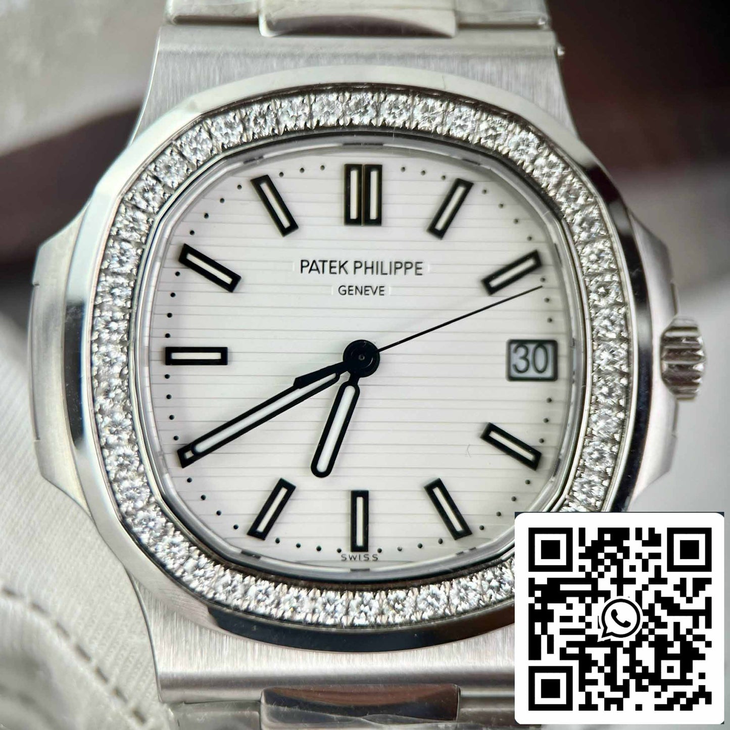 Patek Philippe Nautilus 5711/1A-011 Miglior edizione 1:1 PPF Factory personalizzata Diamanti Moissanite