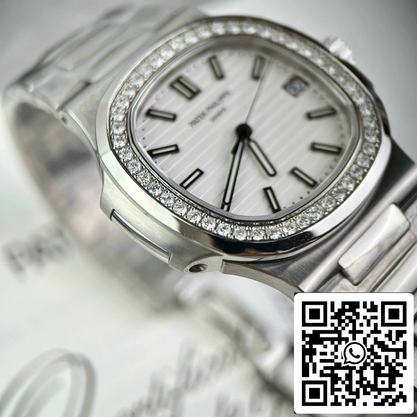 Patek Philippe Nautilus 5711/1A-011 Miglior edizione 1:1 PPF Factory personalizzata Diamanti Moissanite