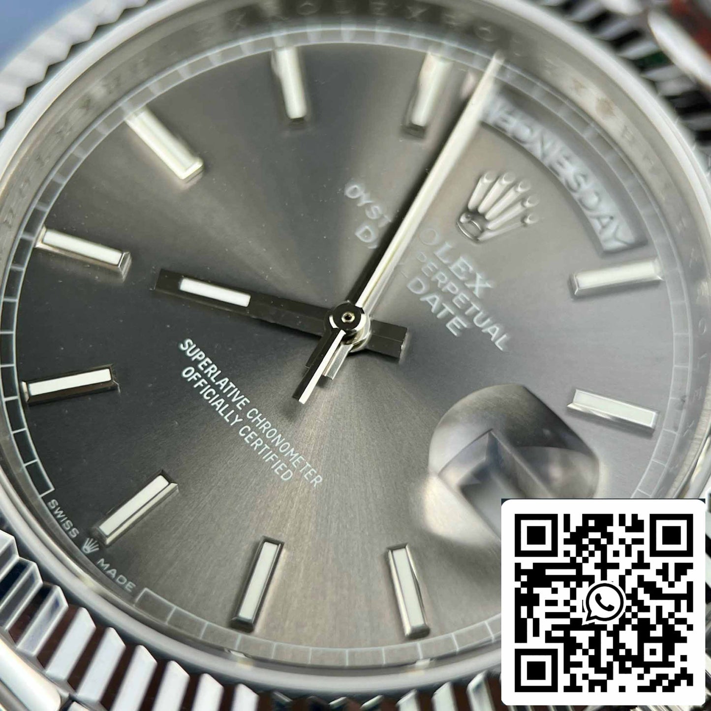 Rolex Day-Date M228236-0013 Esfera de pizarra platino Mejor edición 1:1 GM Factory V2