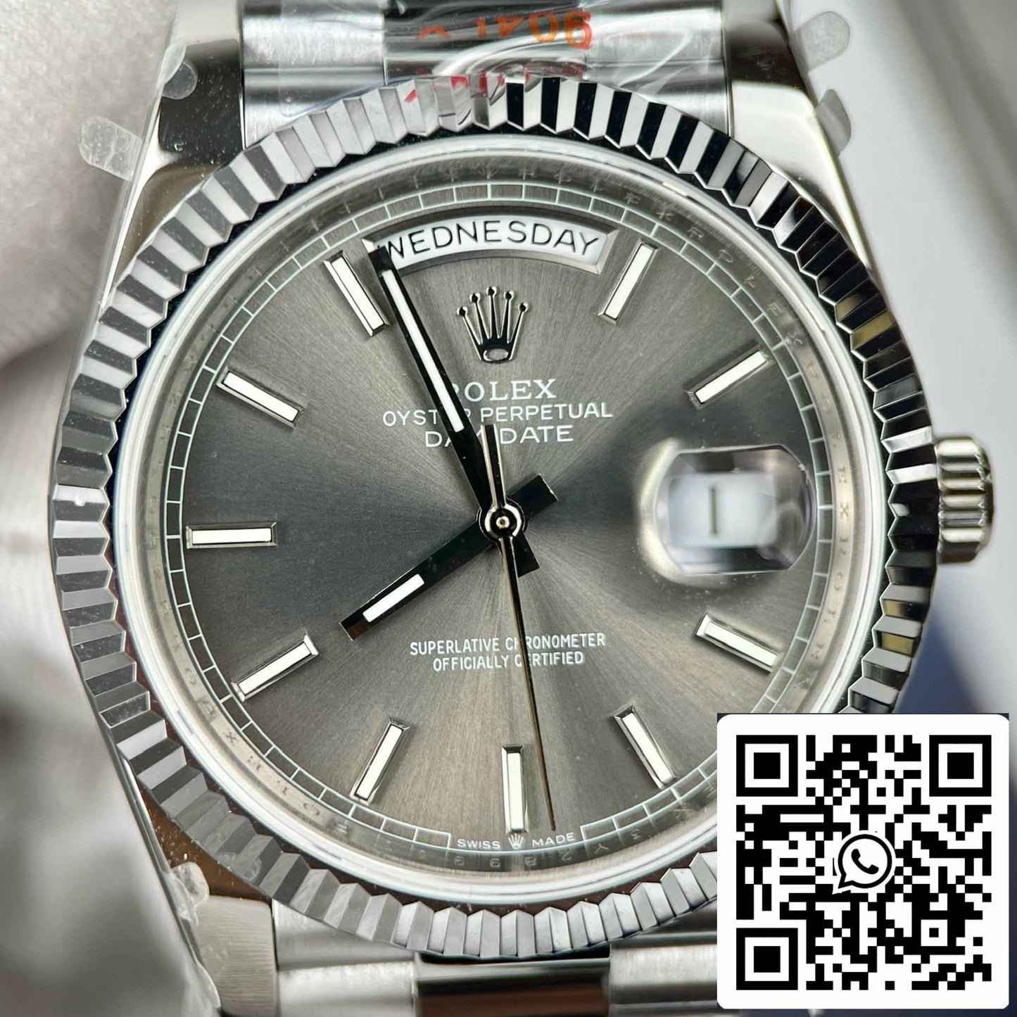 Rolex Day-Date M228236-0013 Esfera de pizarra platino Mejor edición 1:1 GM Factory V2