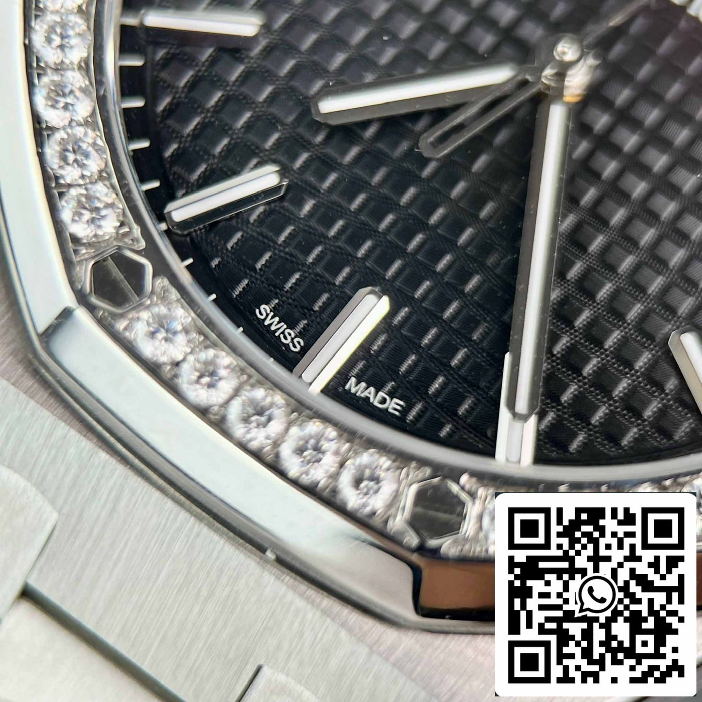 Replica Audemars Piguet Royal Oak 15400ST.OO.1220ST.01 Diamanti Moissanite personalizzati