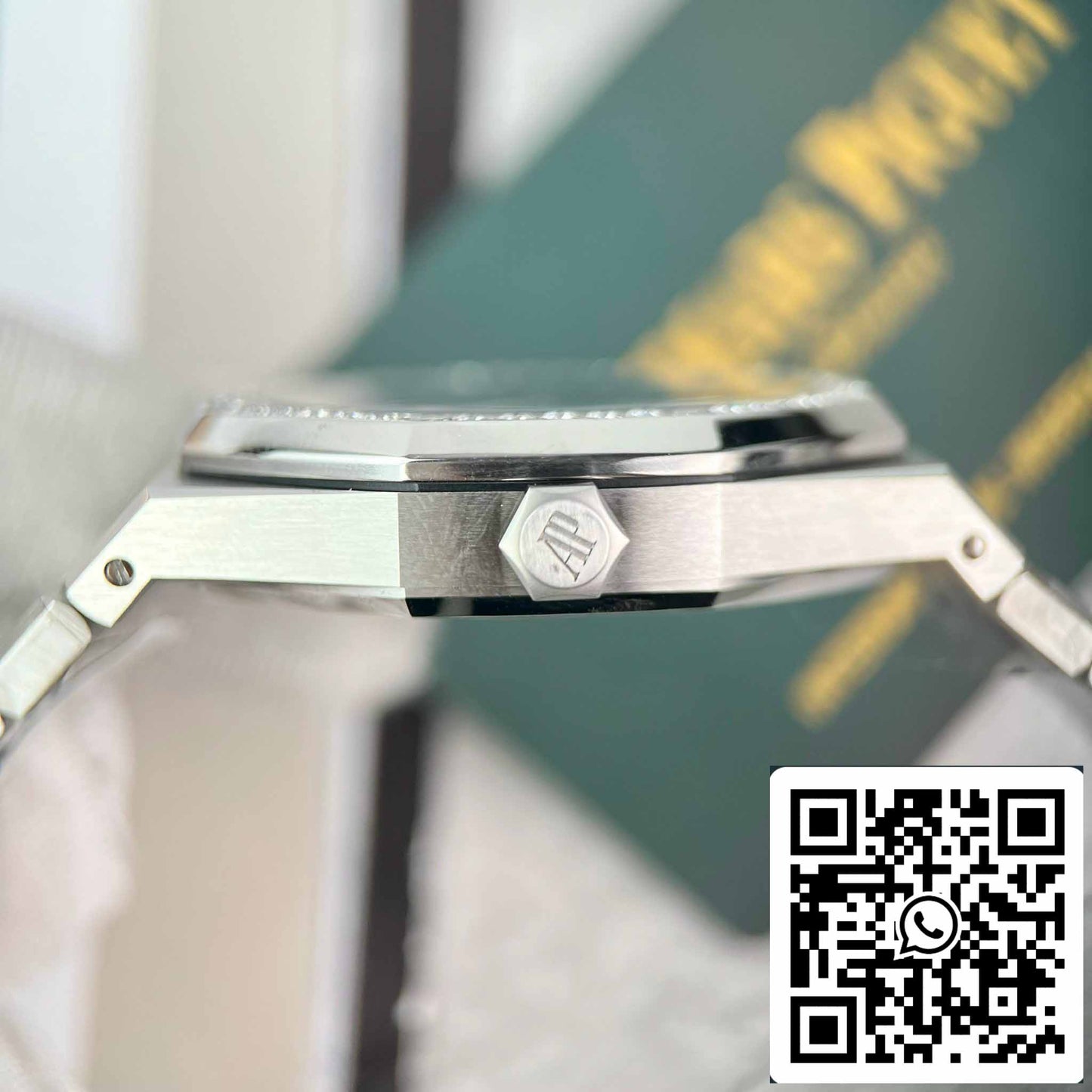 Replica Audemars Piguet Royal Oak 15400ST.OO.1220ST.01 Diamanti Moissanite personalizzati