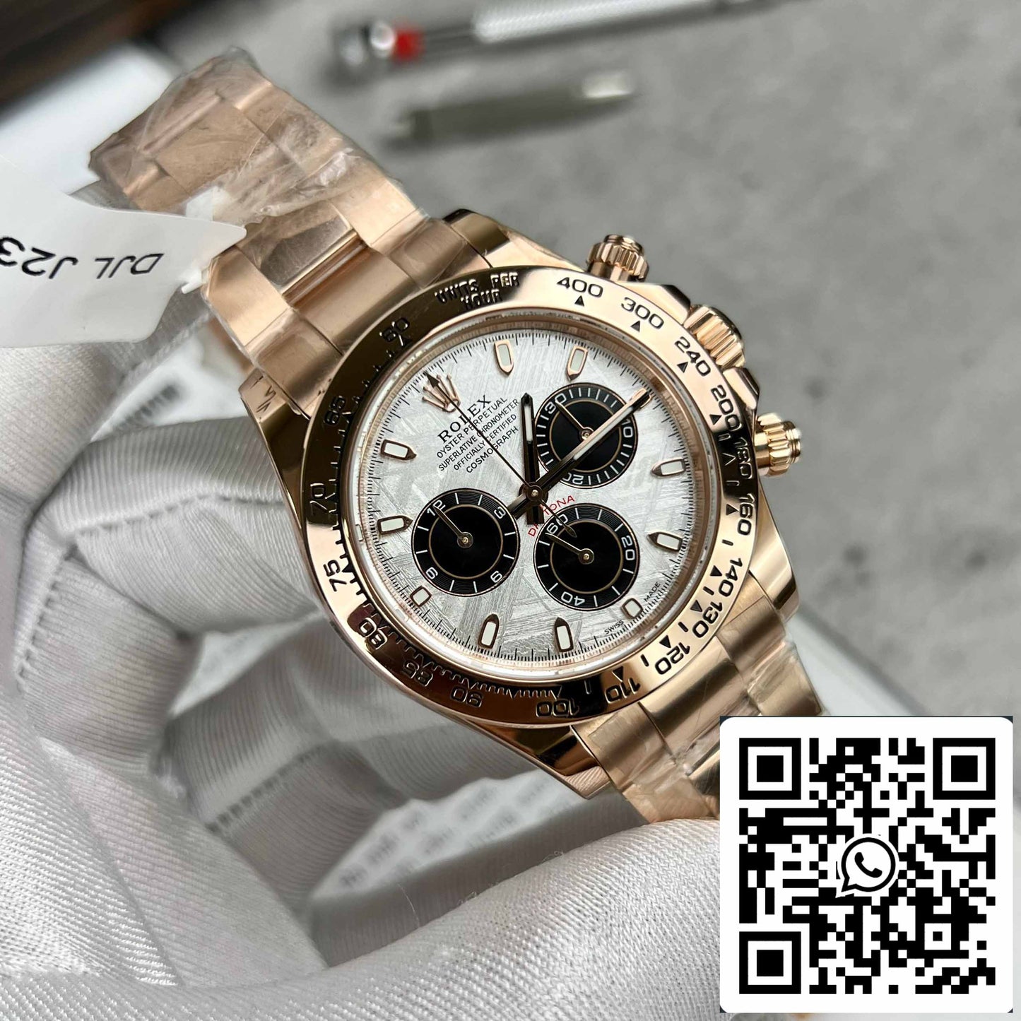 Best Replica ROLEX Cosmograph Daytona 116505 Rose Gold Meteorite Dial - 18k Rose gold coated