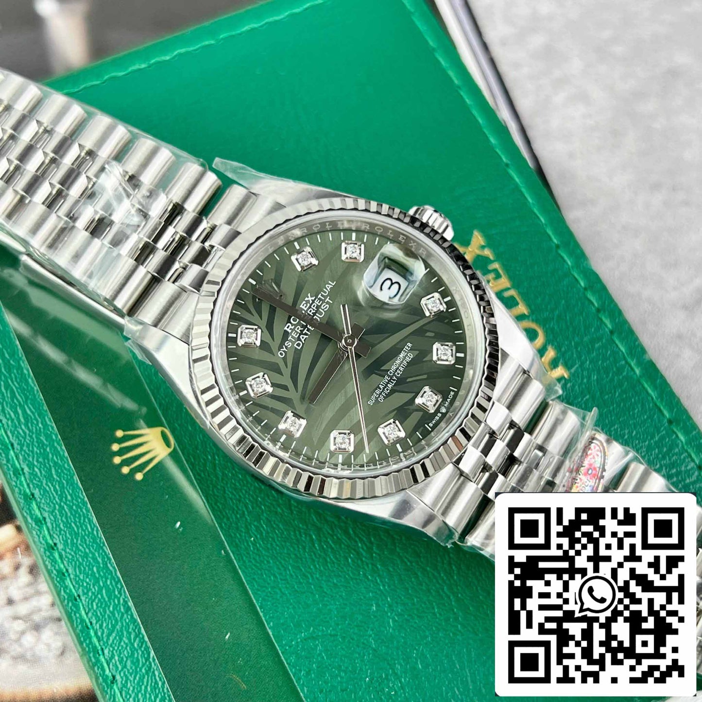 Rolex Datejust M126234-0055 36MM 1:1 Best Edition Quadrante verde fabbrica pulita