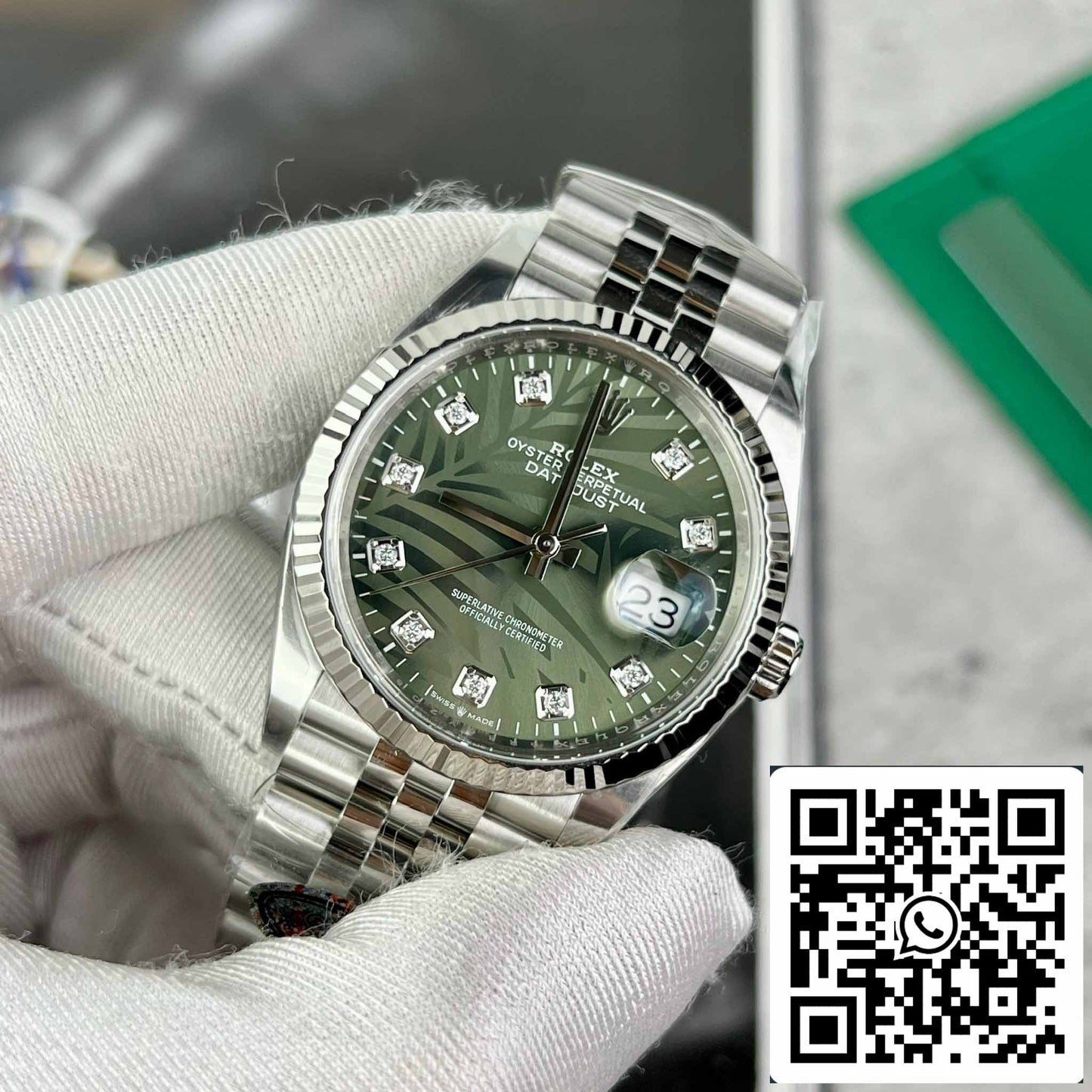 Rolex Datejust M126234-0055 36MM 1:1 Best Edition Quadrante verde fabbrica pulita