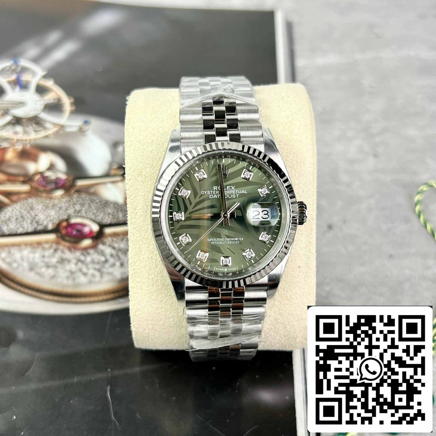 Rolex Datejust M126234-0055 36MM 1:1 Best Edition Quadrante verde fabbrica pulita