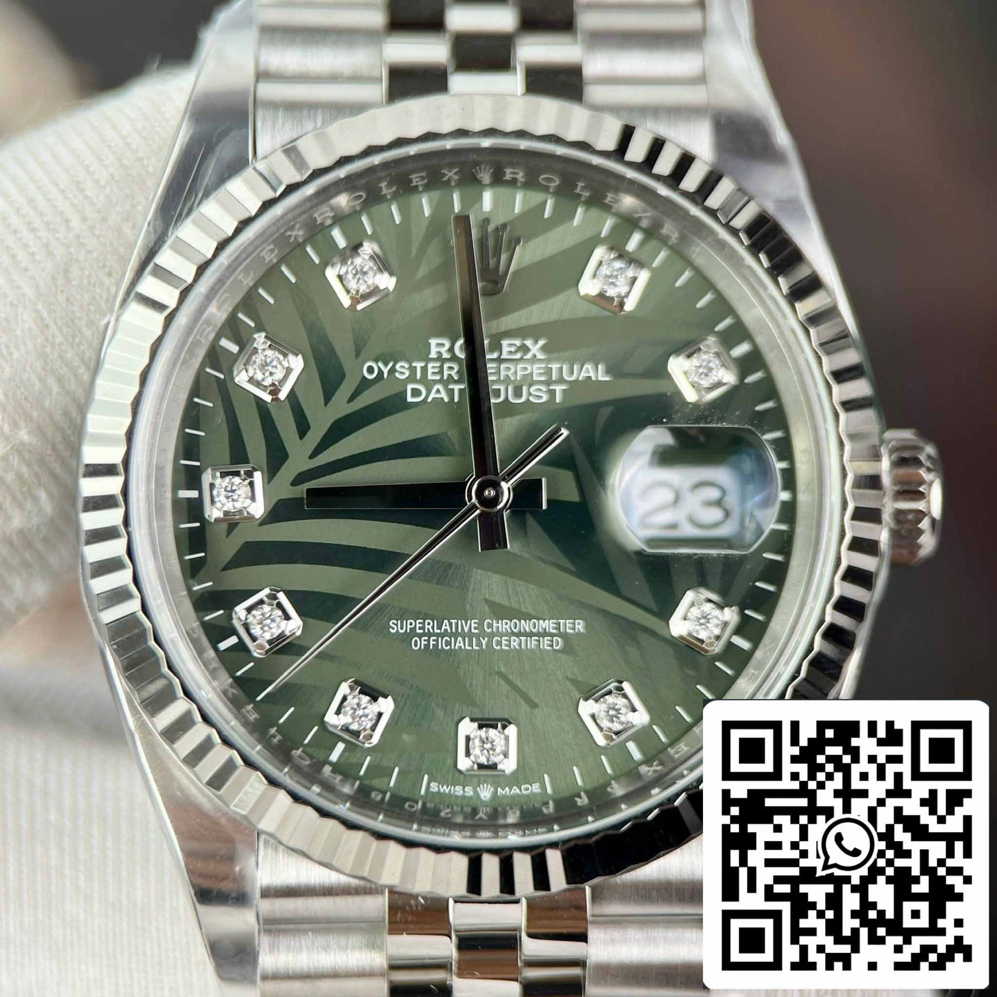 Rolex Datejust M126234-0055 36MM 1:1 Best Edition Quadrante verde fabbrica pulita