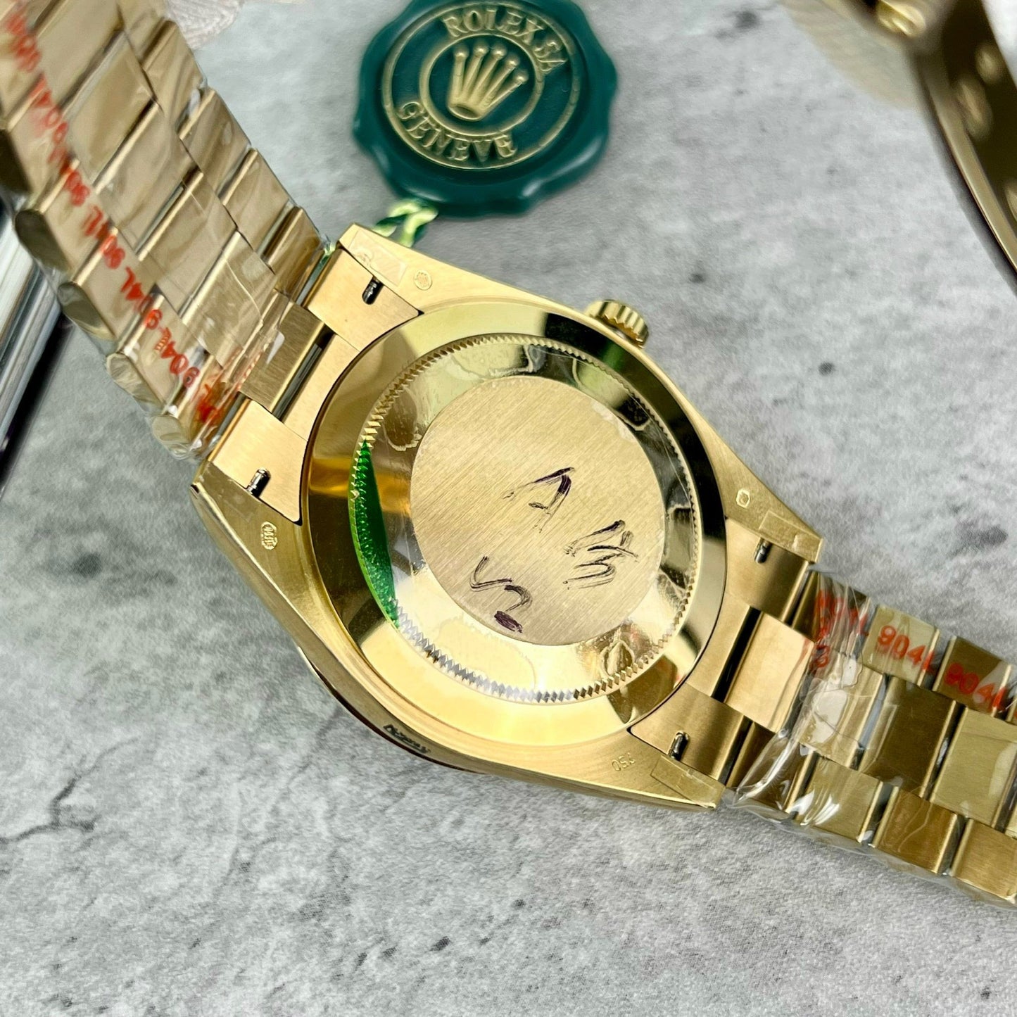 Rolex Day Date M228238-0061 Mejor edición 1:1 GM Factory V2 Esfera verde Oro amarillo