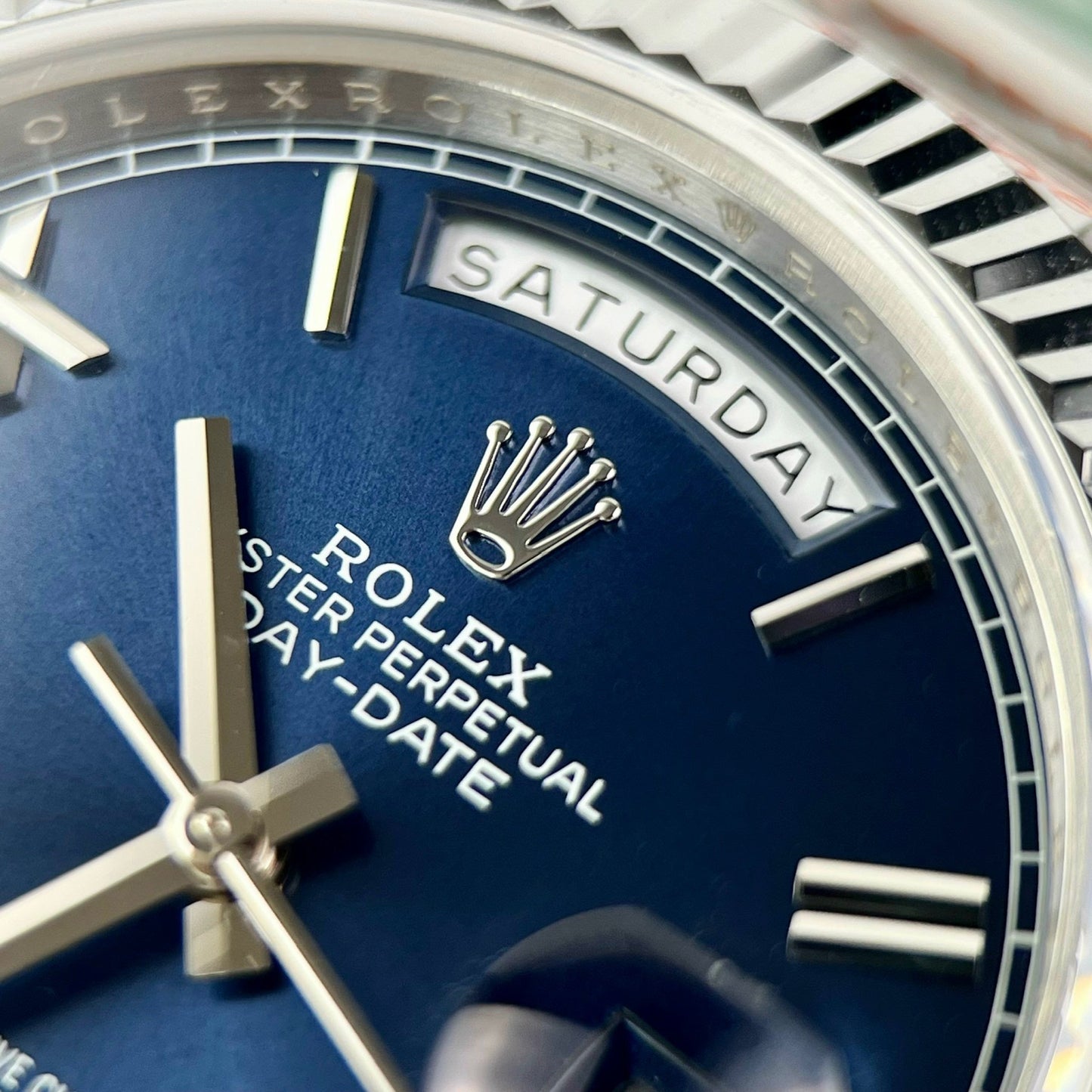 Rolex Day Date M228236-0007 1:1 Mejor Edición GM Factory V2 Esfera Azul