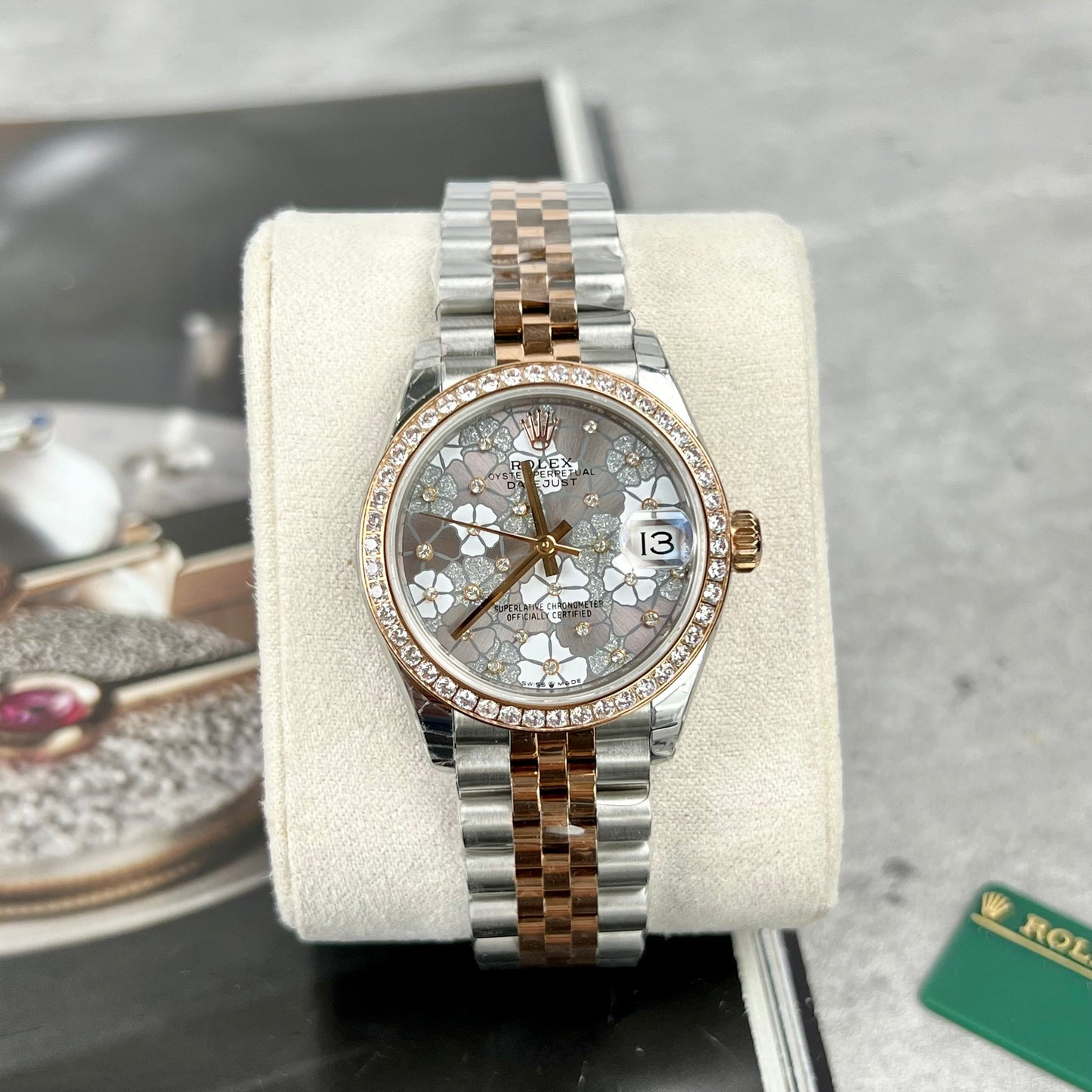 Rolex Datejust esfera floral 31MM 1:1 Best Edition EW Factory Acero inoxidable