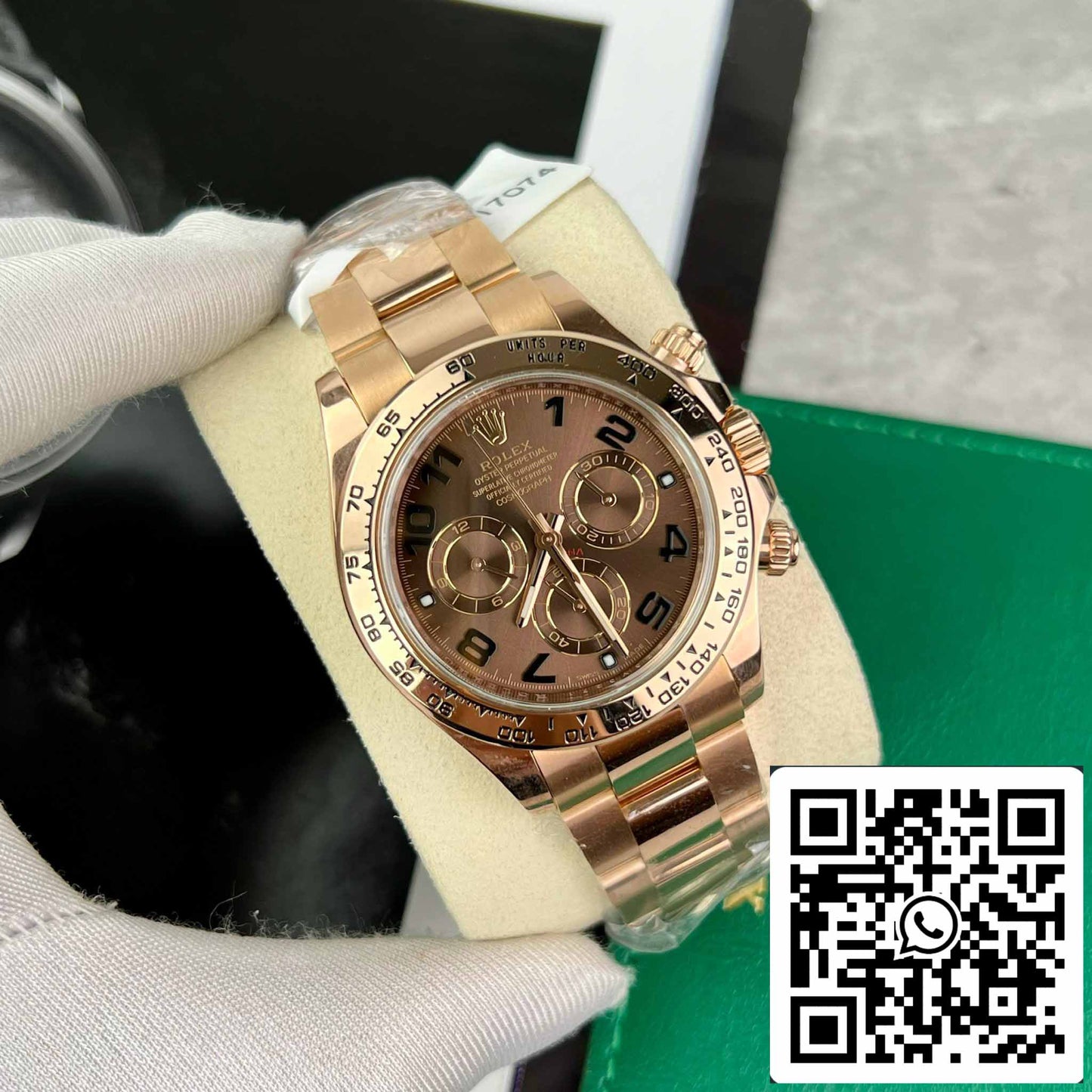 Rolex Daytona 116515 Esfera árabe chocolate en oro rosa - BT Factory, la mejor edición 1:1