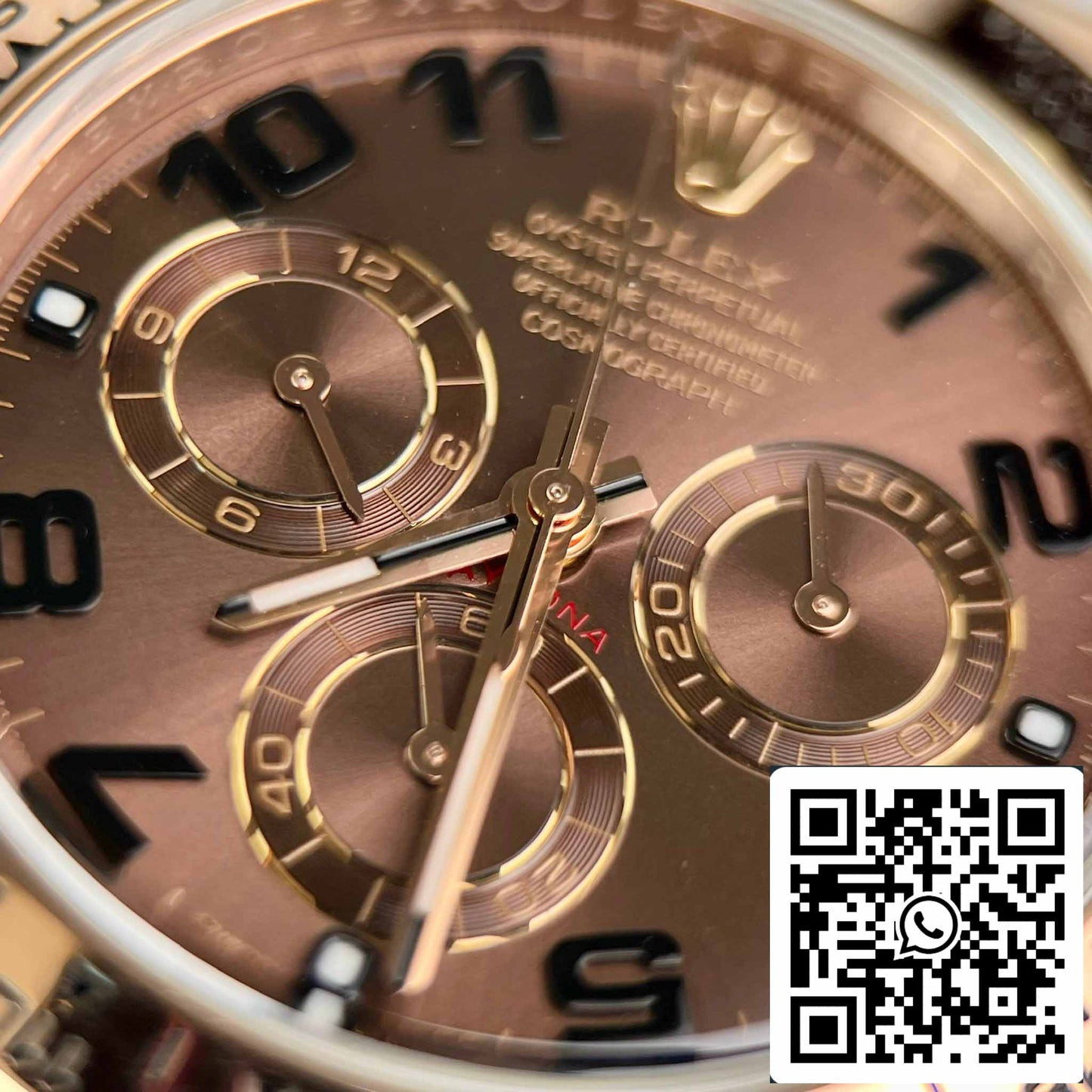 Rolex Daytona 116515 Esfera árabe chocolate en oro rosa - BT Factory, la mejor edición 1:1