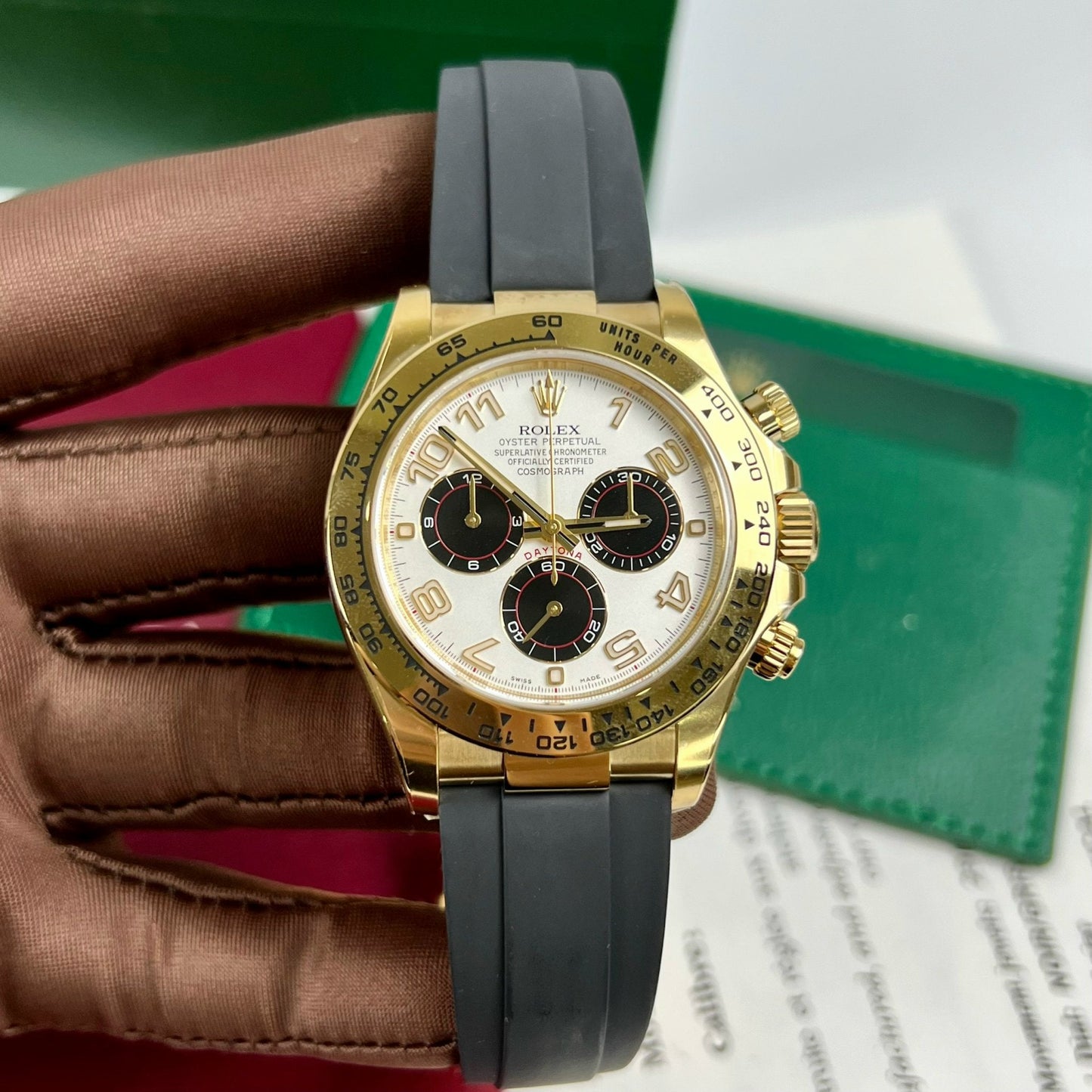 Rolex Cosmograph Daytona 116528 1:1 Best Edition Clean Factory Correa de caucho