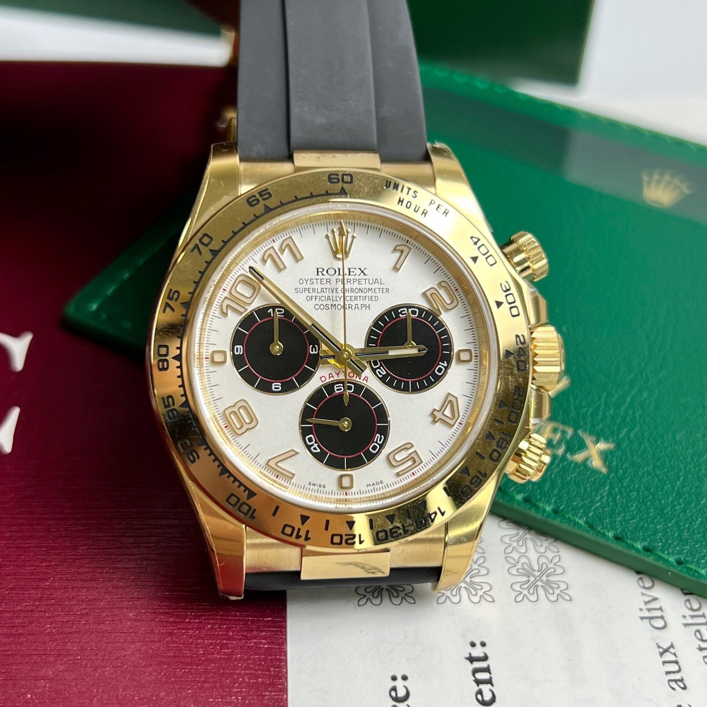 Rolex Cosmograph Daytona 116528 1:1 Best Edition Clean Factory Rubber Strap