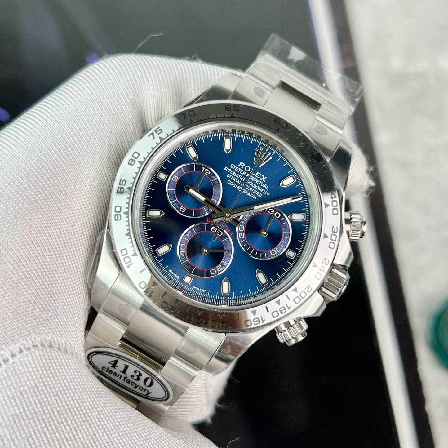 Rolex Cosmograph Daytona M116509-0071 1:1 Best Edition Quadrante blu fabbrica pulita