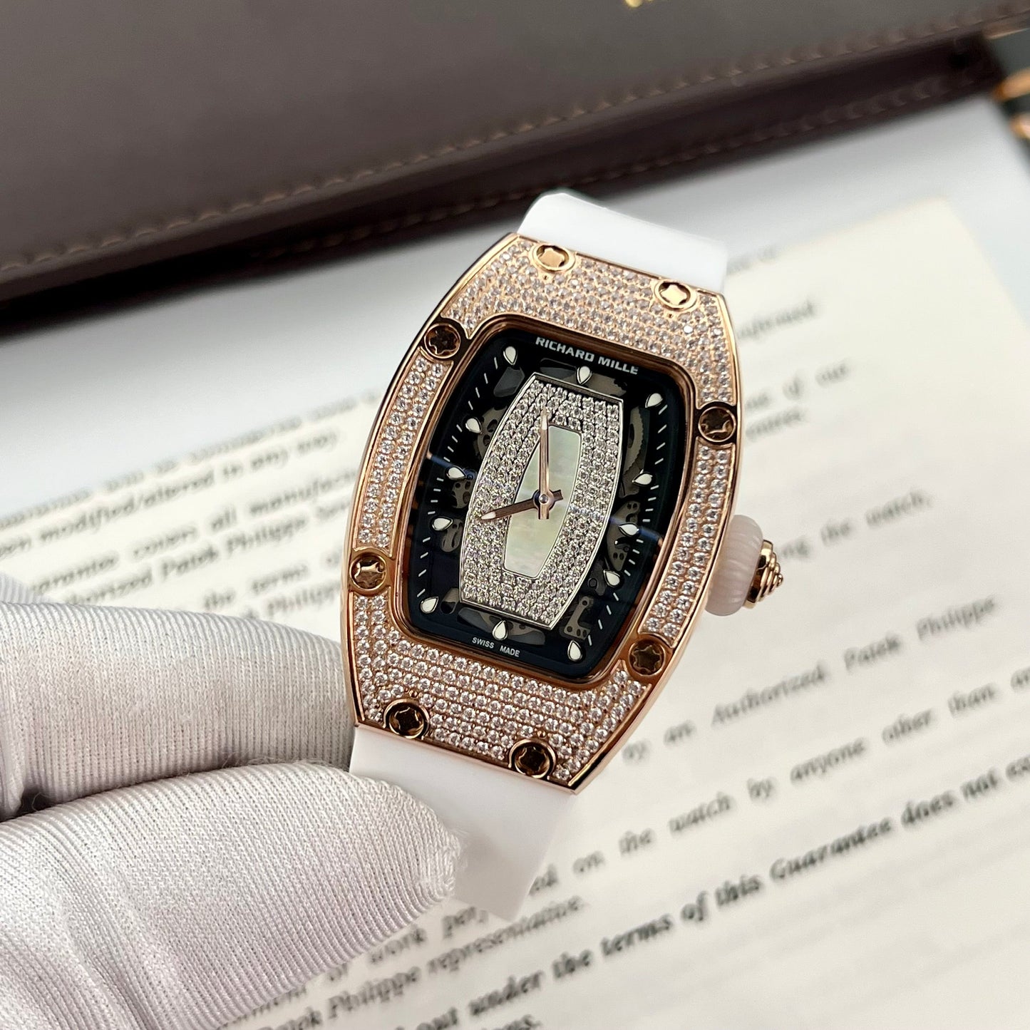 Richard Mille RM 07-01 1:1 Caja completa de diamantes personalizada RM Factory Best Edition