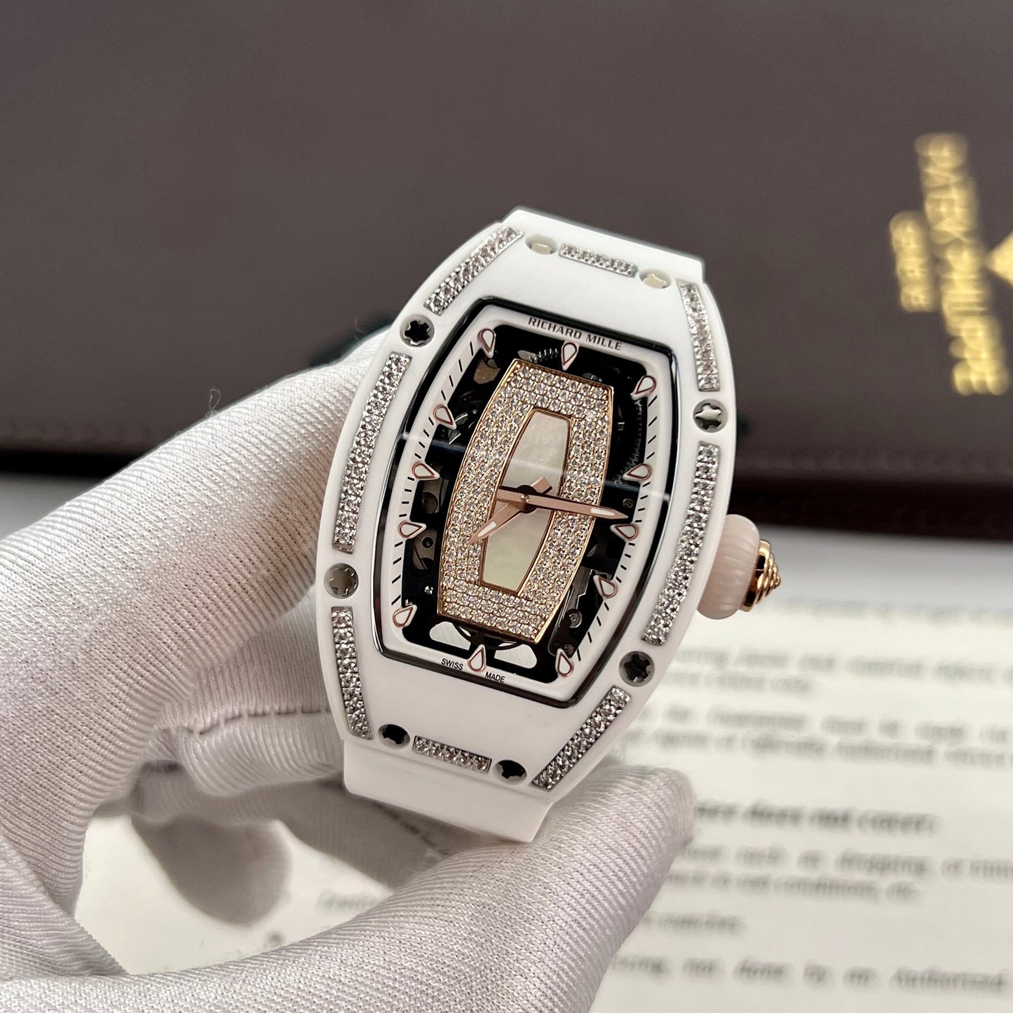 Richard Mille RM 07-01 1:1 Mejor Edición RM Factory Caja de Cerámica Blanca