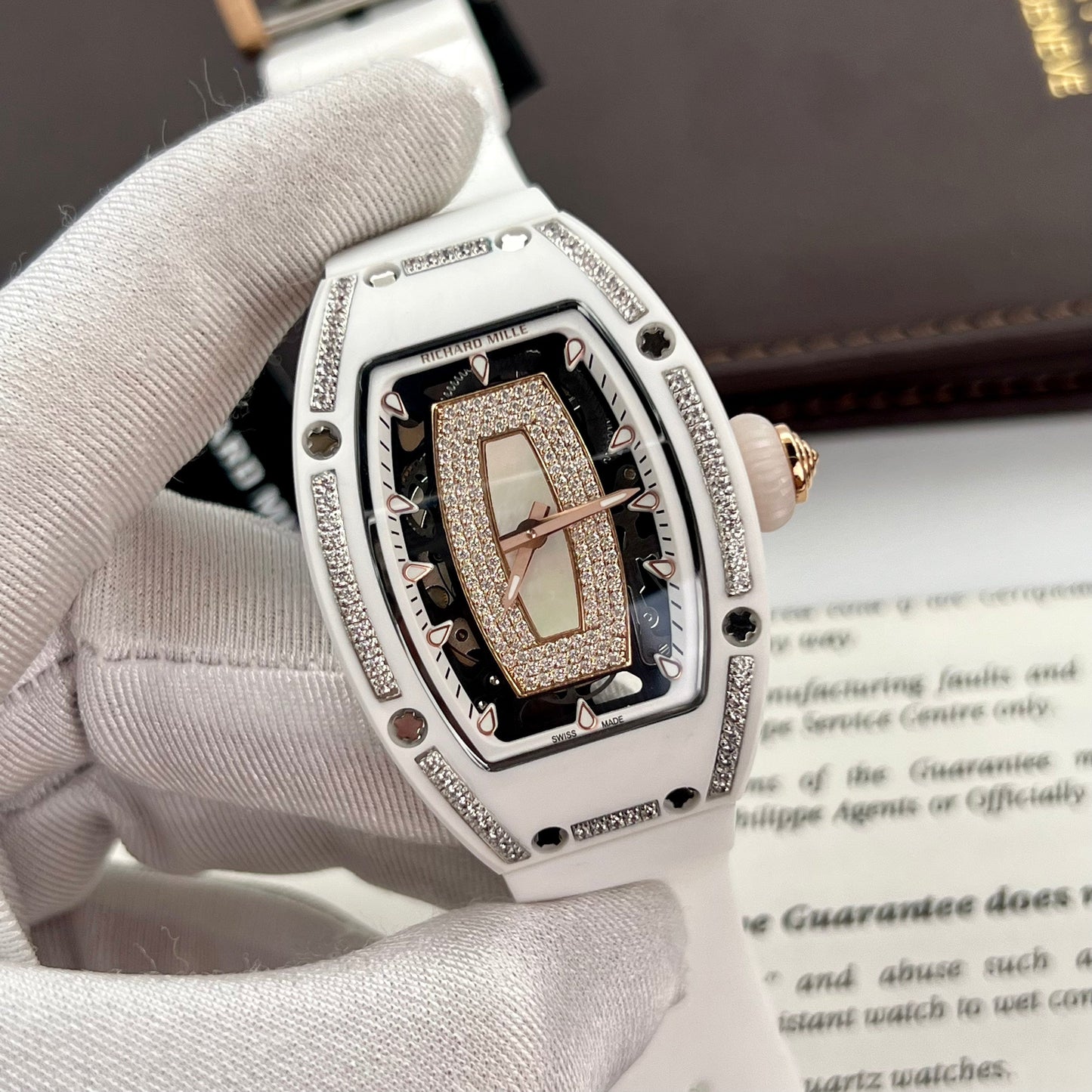 Richard Mille RM 07-01 1:1 Mejor Edición RM Factory Caja de Cerámica Blanca