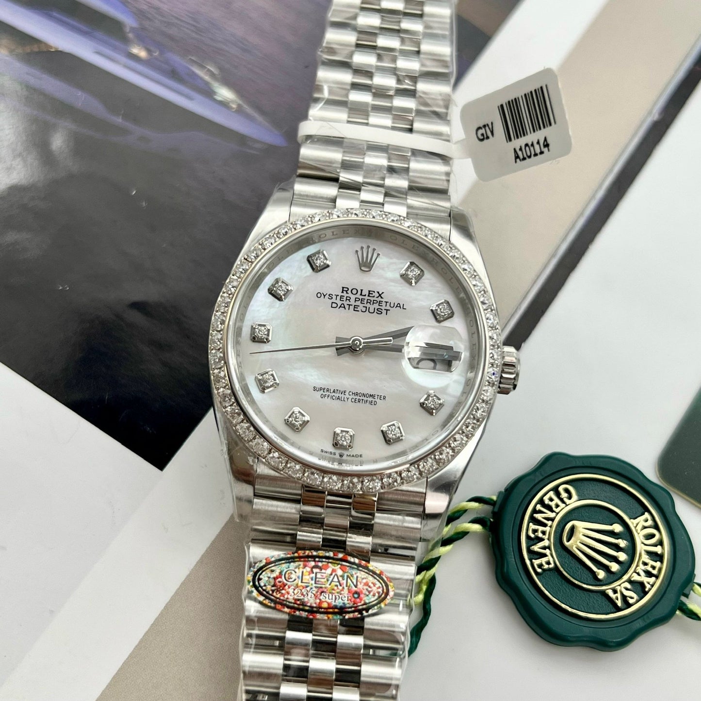 Rolex Datejust M278274-0006 Quadrante in madreperla Lunetta personalizzata con diamanti